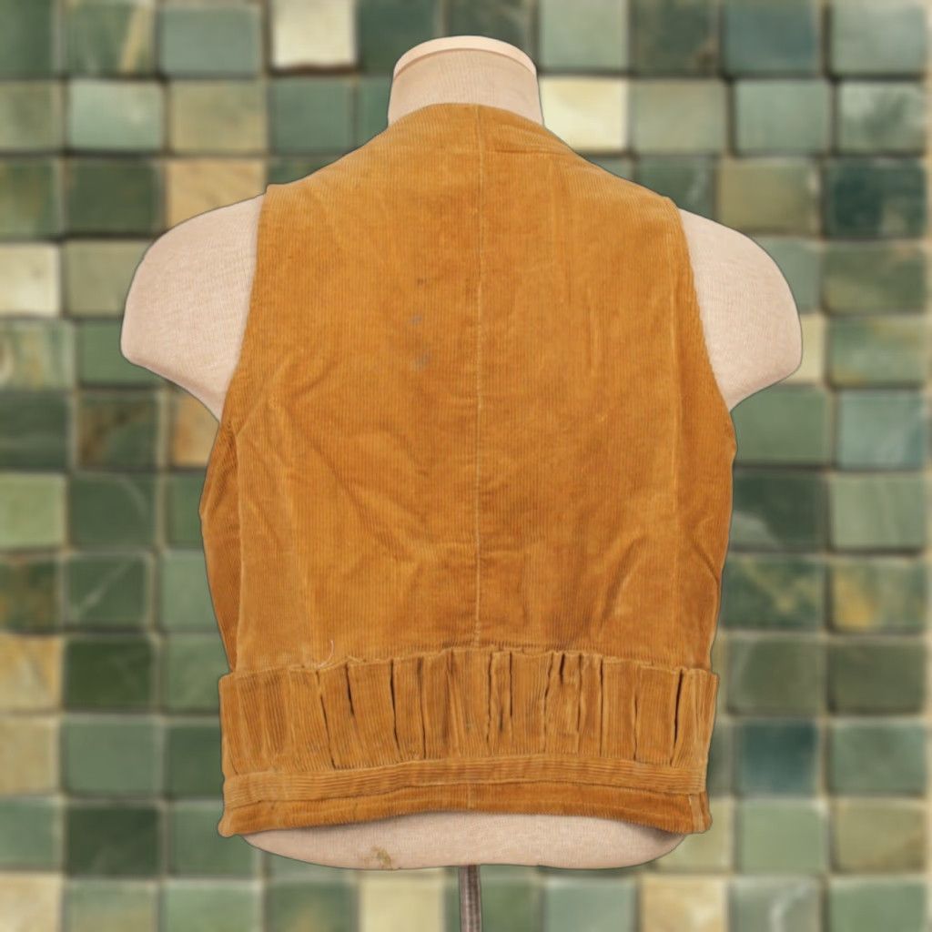 VINTAGE Men's VTG Early 1900s Brown Corduroy Hunting Vest Antique Edwardian Shotgun Shirt Mens 42 Brown 1990s Corduroy 38 Casual Vintage Hunting Vest