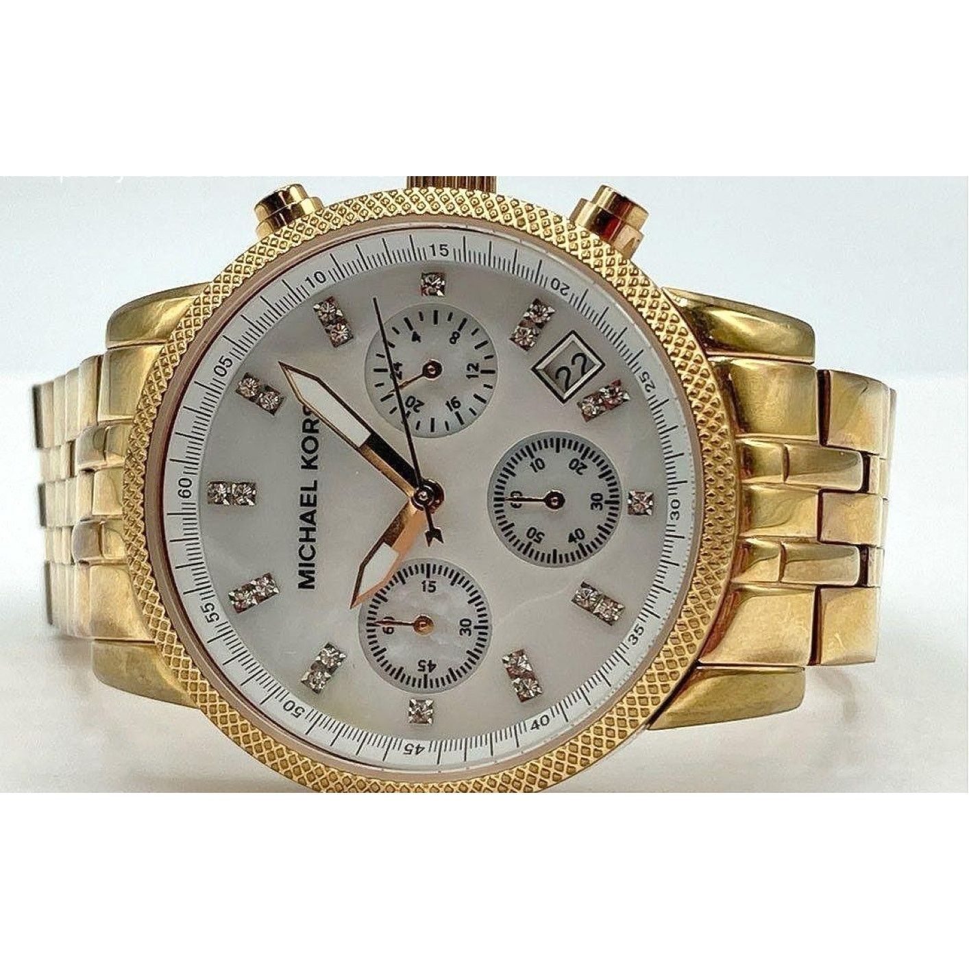 Michael Kors Michael Kors Stainless Rose Tone MK-5026 Mother Pearl Watch Size ONE SIZE - 1 Thumbnail