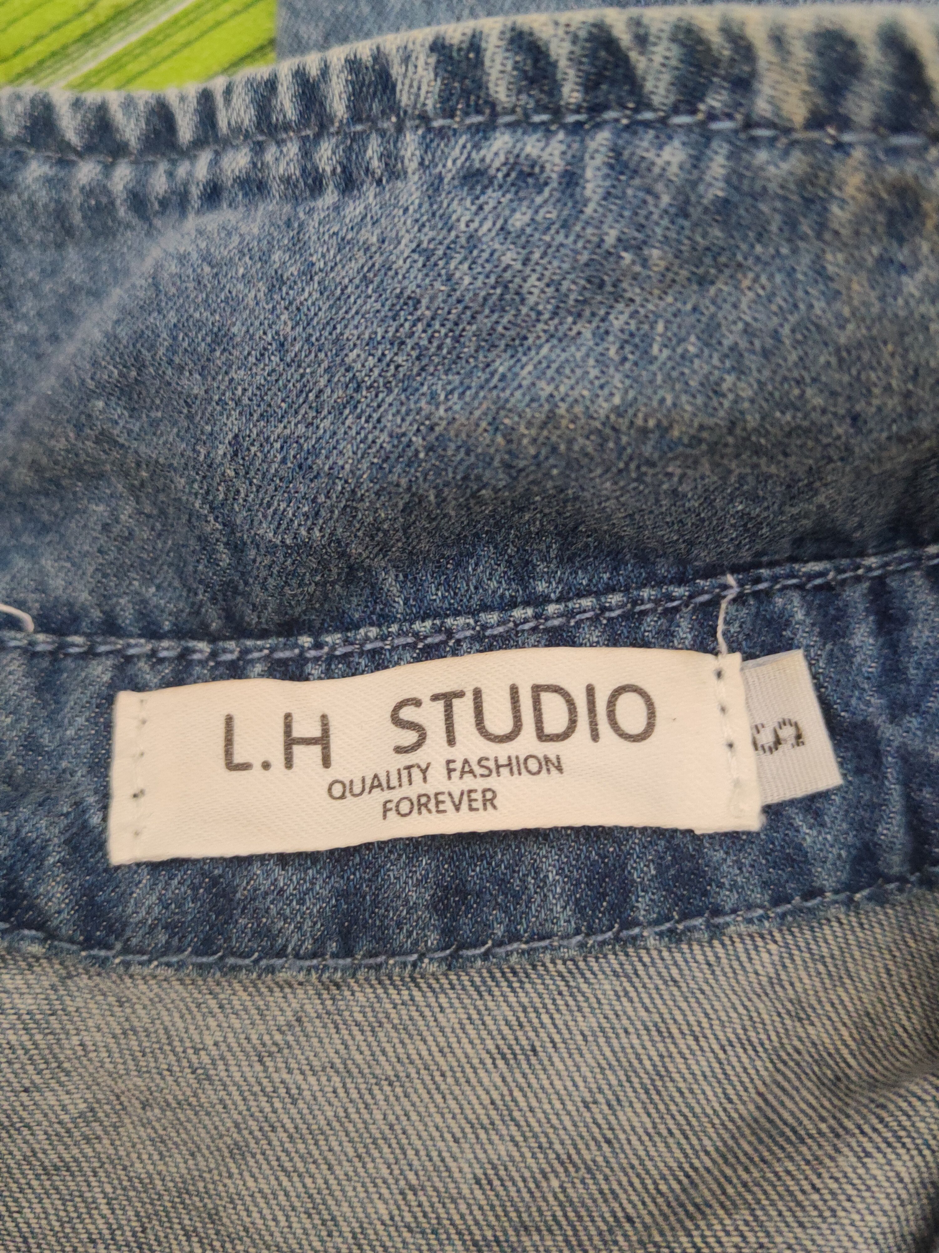 Vintage L.H Studio Blue Denim Short Sleeve Coveralls Size 29" - 23 Thumbnail