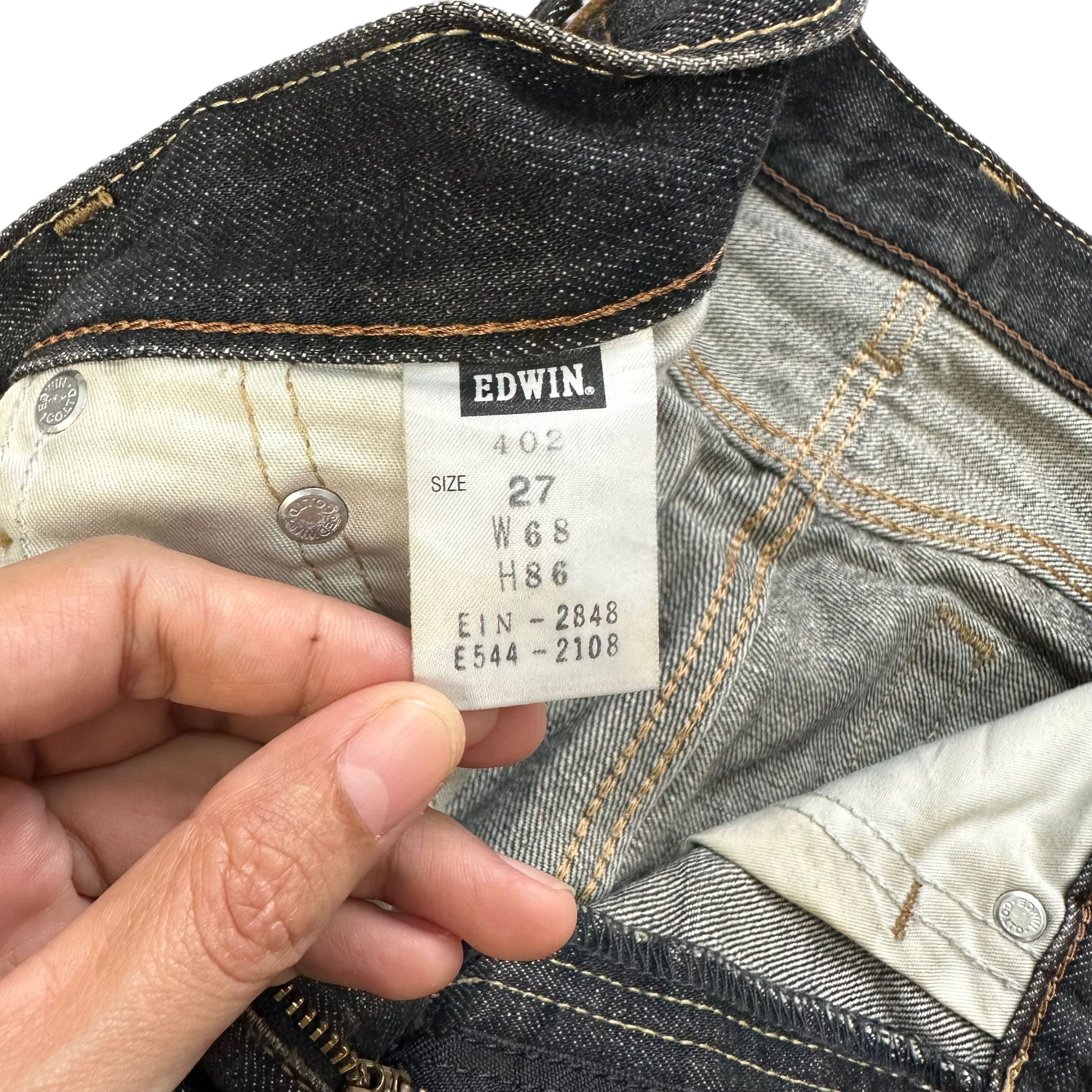 Edwin TRASHED🔥 VINTAGE EDWIN DISTRESSED JEANS #7627-158 Size US 27 - 10 Thumbnail