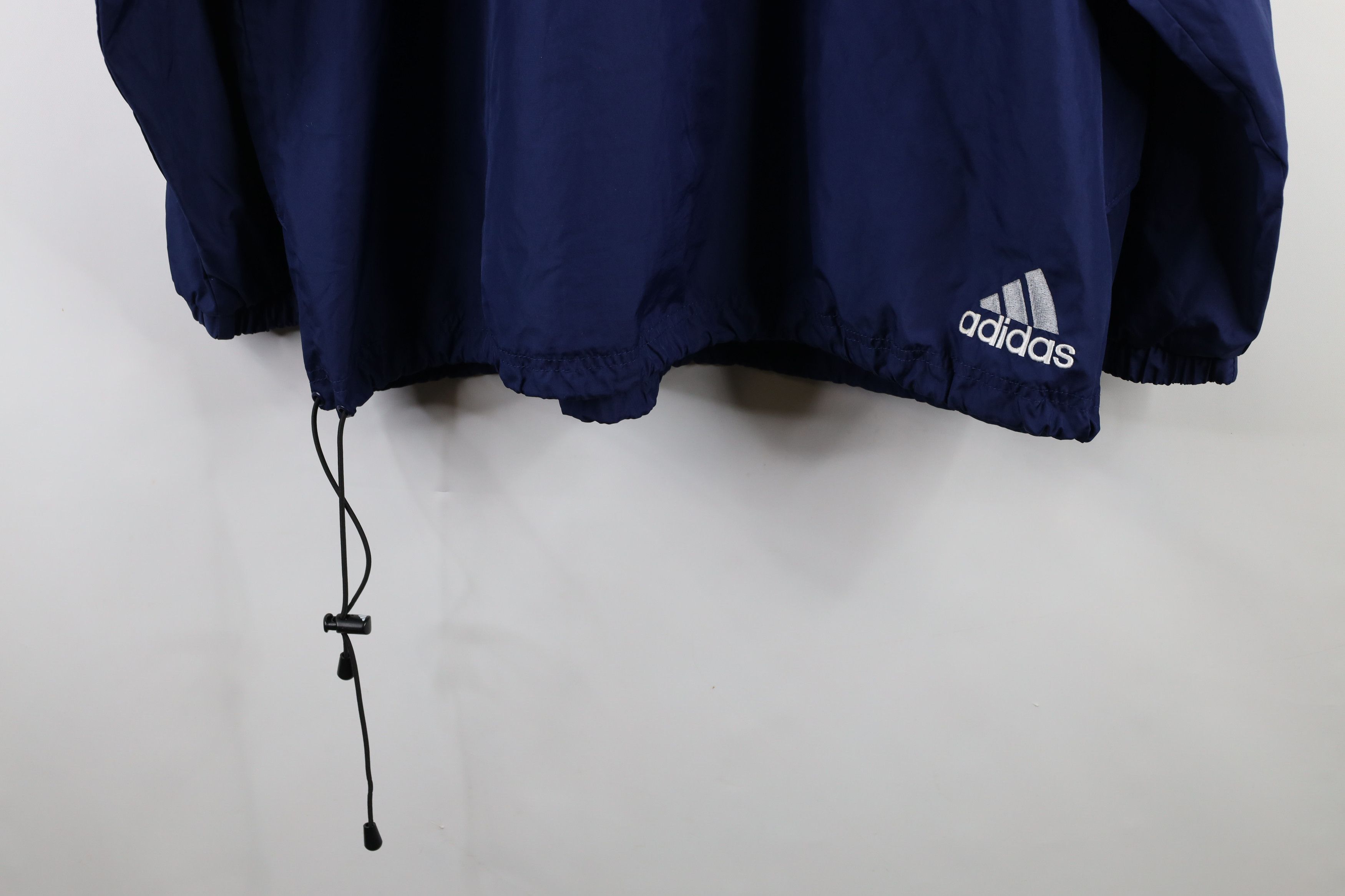 Adidas × Vintage Vintage 90s Adidas Out Snap Button Windbreaker Jacket Blue Size US XXL / EU 58 / 5 - 15 Thumbnail