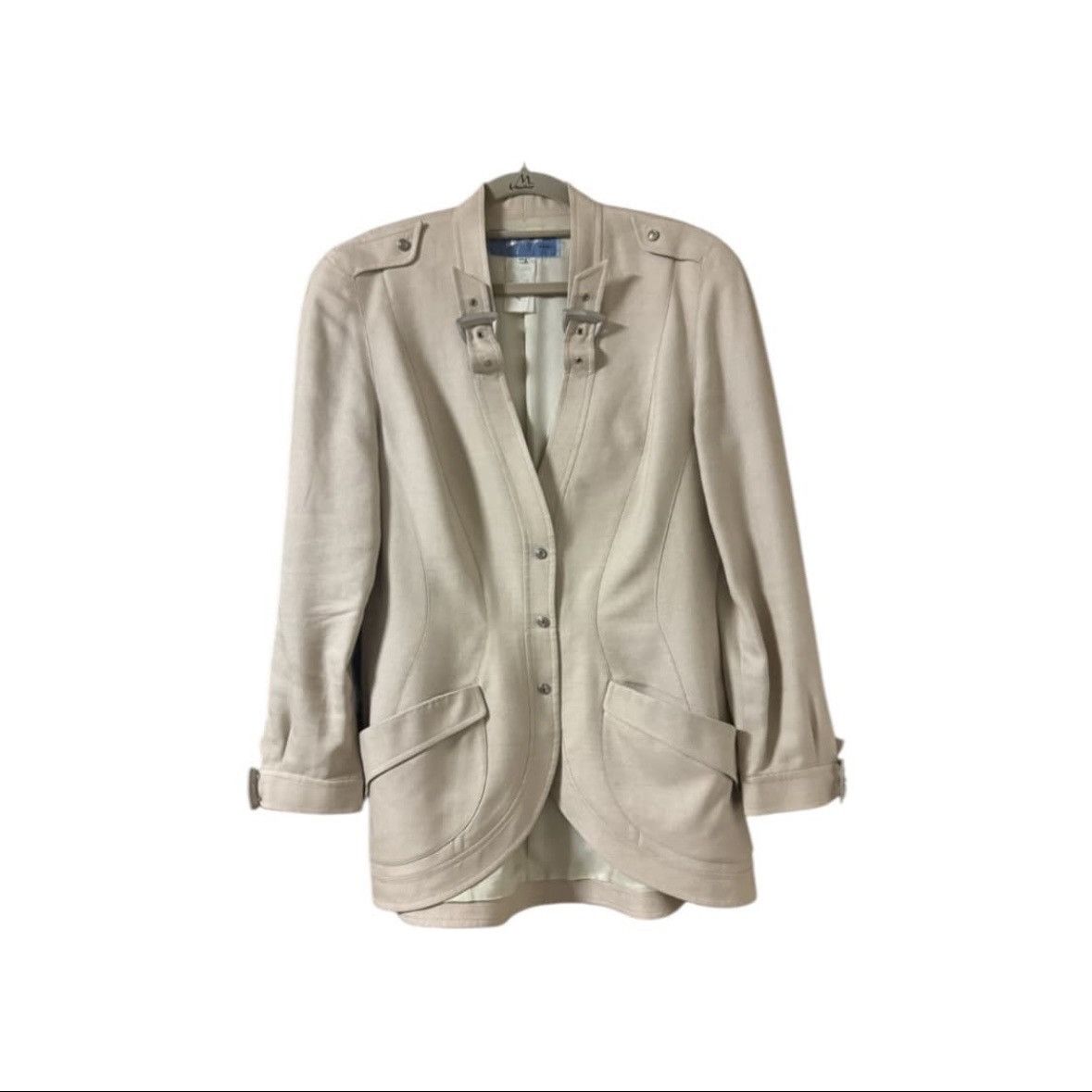 Thierry Mugler Thierry Mugler 1980s Belted Rayon&Linen Jacket Size M / US 6-8 / IT 42-44 - 1 Thumbnail