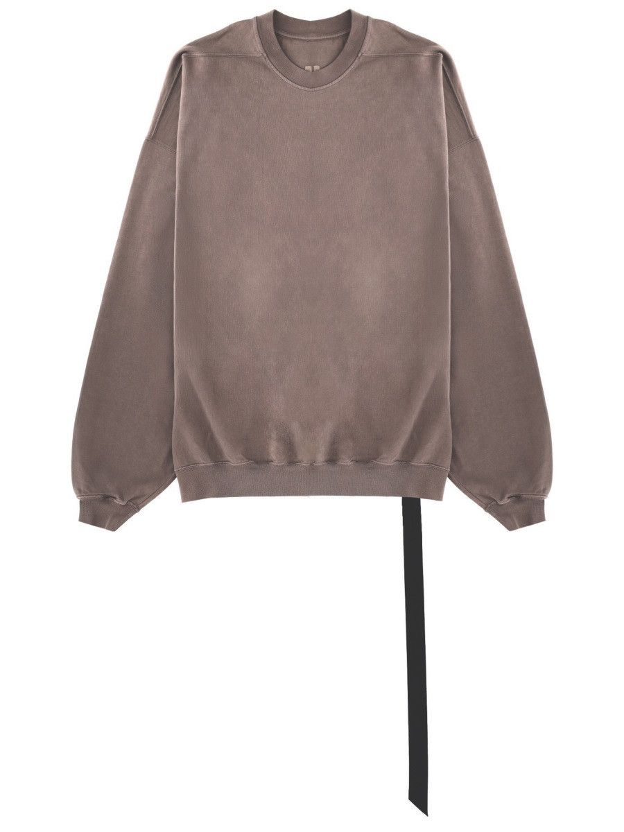 Rick Owens Drkshdw RICK OWENS DRKSHDW FELPA "HUN CREWNECK" IN COTONE - BEIGE Size US M / EU 48-50 / 2 - 1 Thumbnail