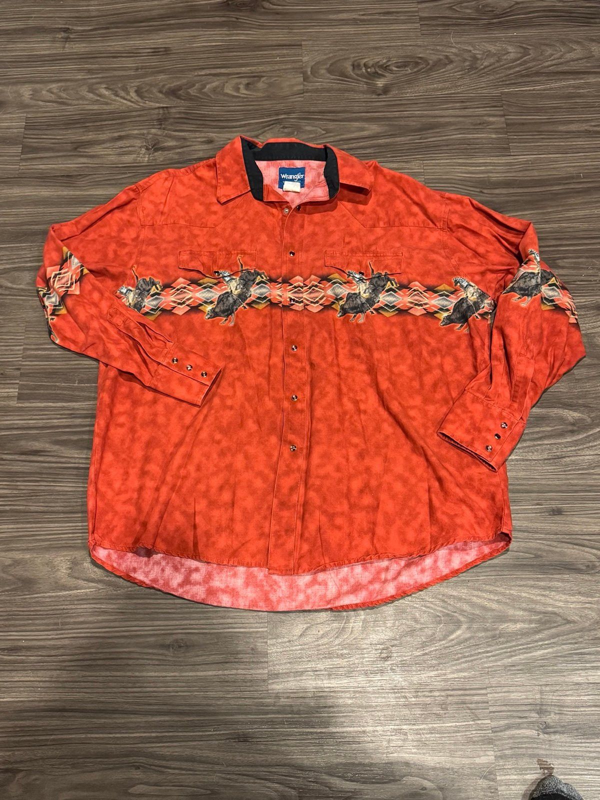 Wrangler Wrangler Vintage Western Shirt XXL Checotah Pearl Snap Cowb Size US XXL / EU 58 / 5 - 1 Thumbnail