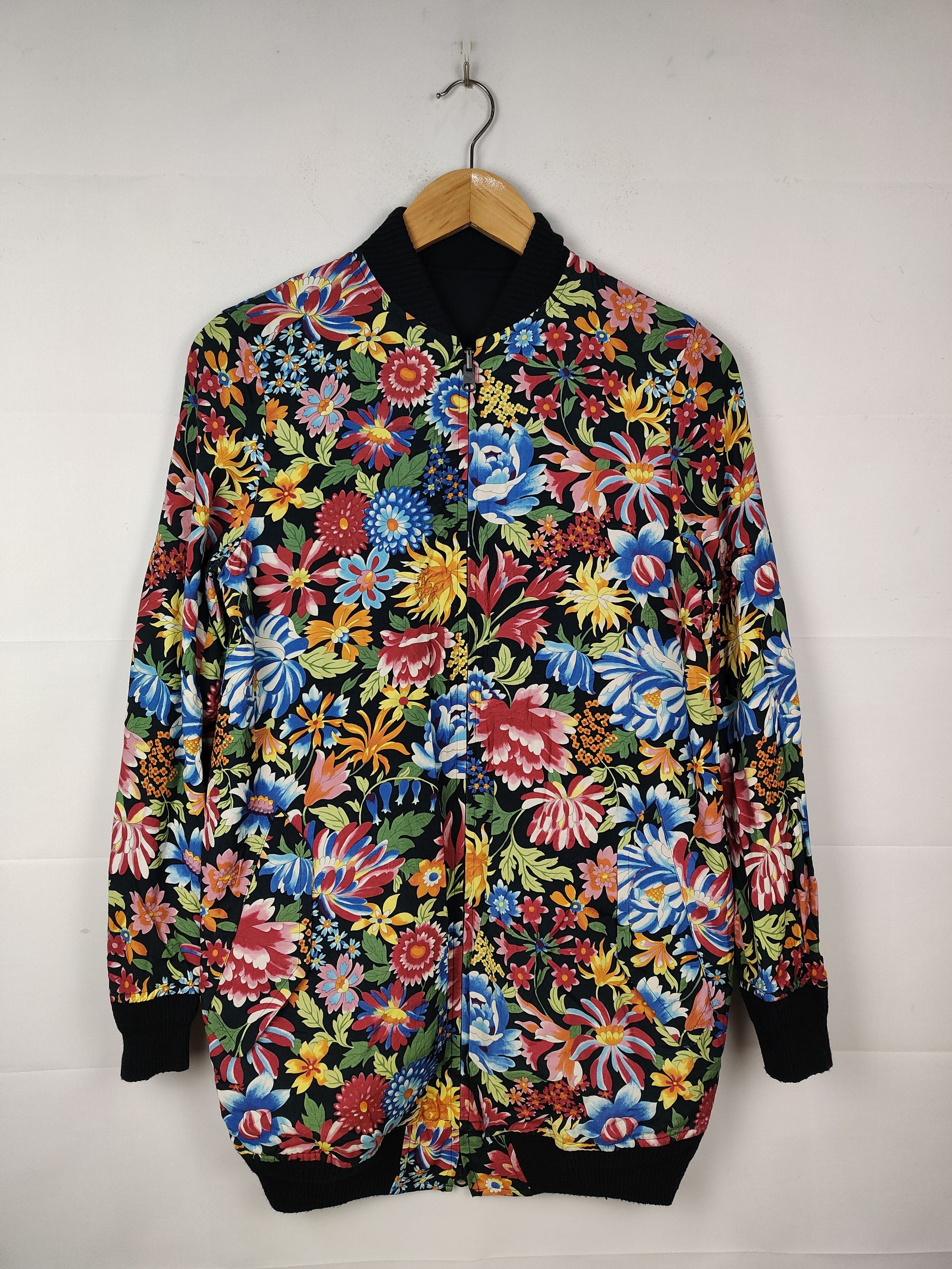 Yohji Yamamoto Y'S Yohji Yamamoto Floral Flower Reversible Zip Jacket Size US M / EU 48-50 / 2 - 1 Thumbnail
