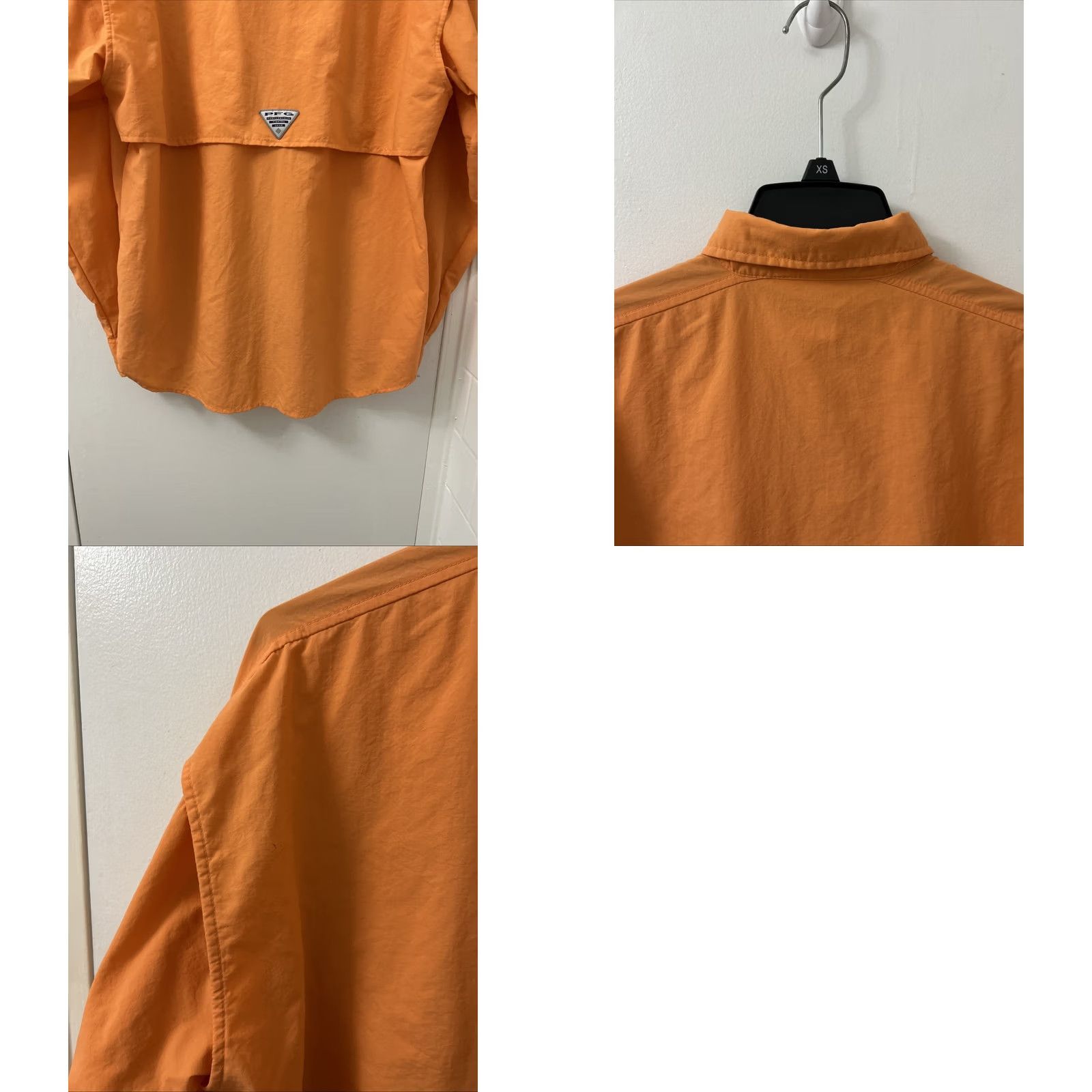 Vintage Columbia PFG Shirt Mens XL Orange Button-Down L/S Pockets Breathable Fishing Performance Casual Travel Size US XL / EU 56 / 4 - 9 Thumbnail