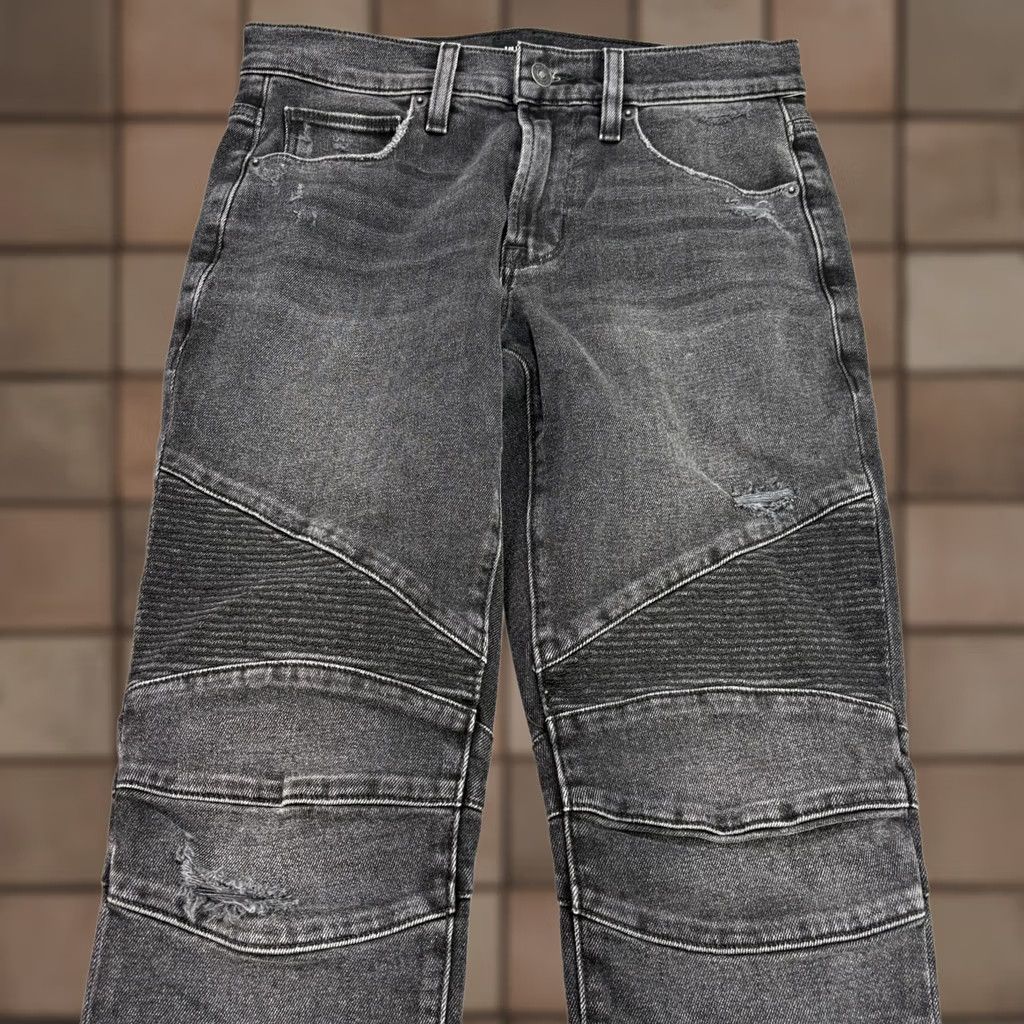 Hudson Hudson Jeans Mens 29x33 Black Ethan Biker Skinny Distressed Denim Stretch NEW Jeans Mens 29 33 Black Denim Distressed Stretch Skinny Biker Hudson Size US 29 - 1 Thumbnail