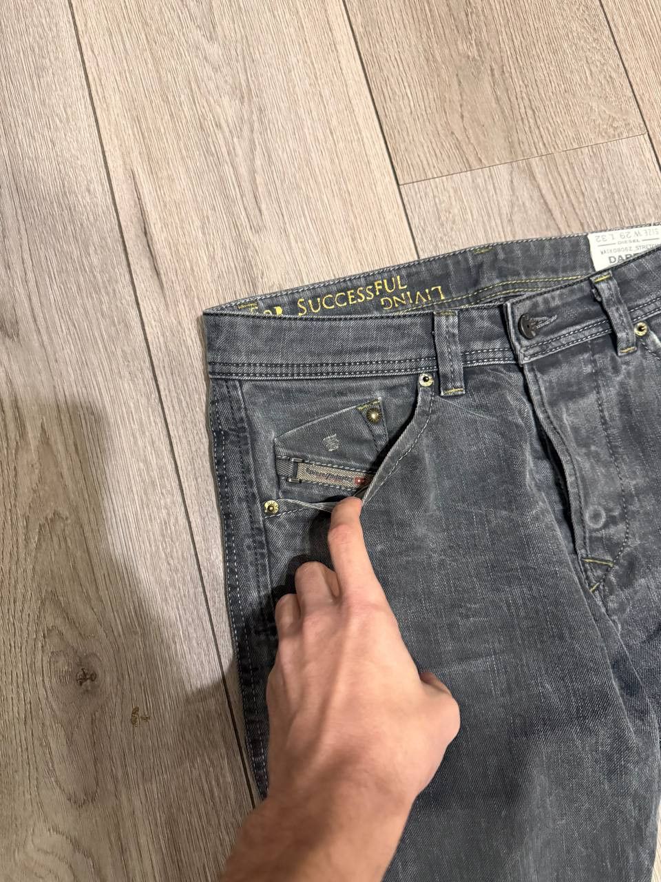 Diesel diesel jeans men darron W29 L32 Gray Regular Tapered Size US 29 - 3 Thumbnail