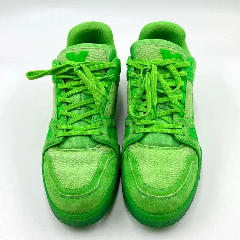 Louis Vuitton Louis Vuitton Trainer Jeans Fluorescent Green Board Shoes Size US 7 / EU 40 - 2 Thumbnail
