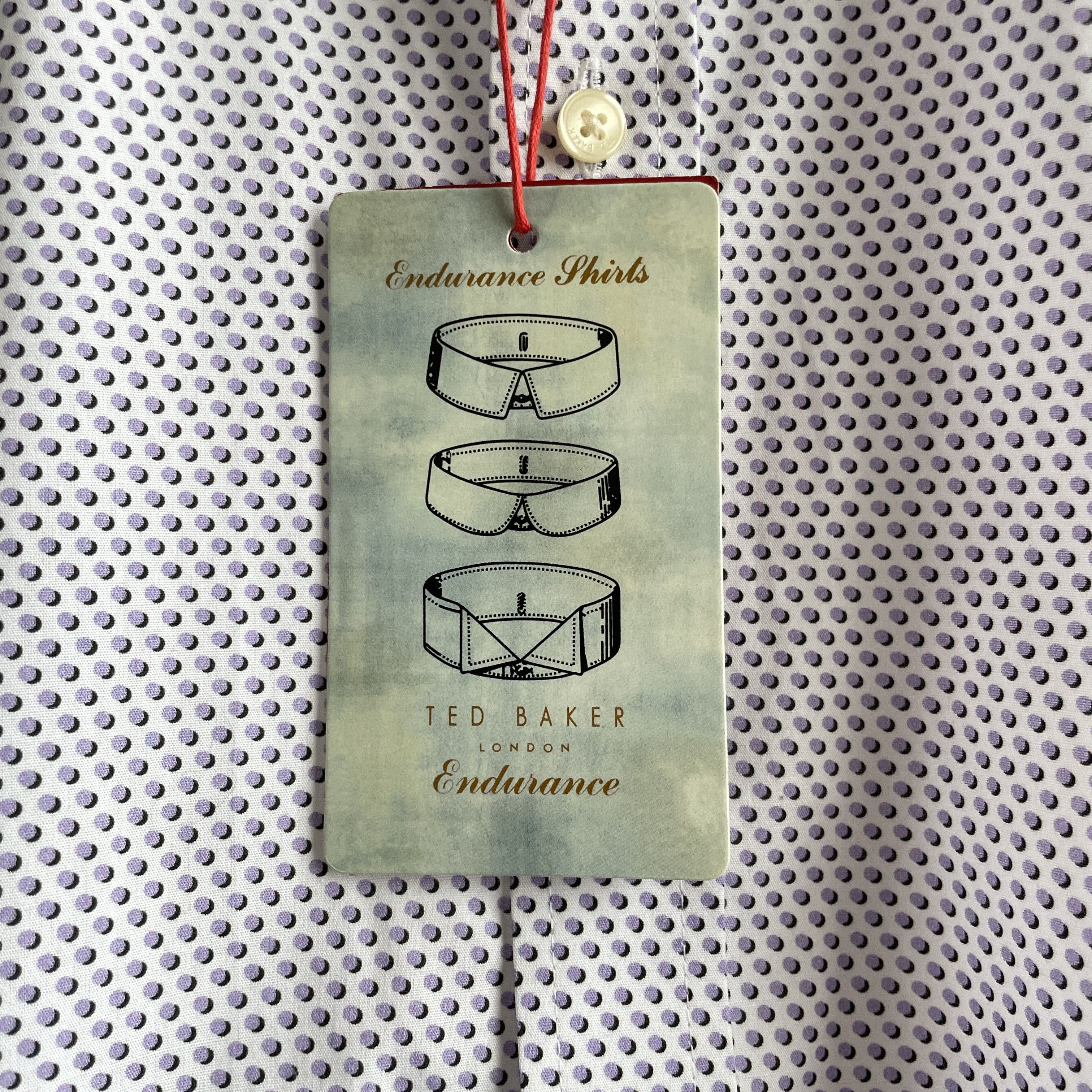 Ted Baker BNWT Ted Baker Endurance Timeless Polka Dot Dress Shirt Size 44R - 6 Thumbnail