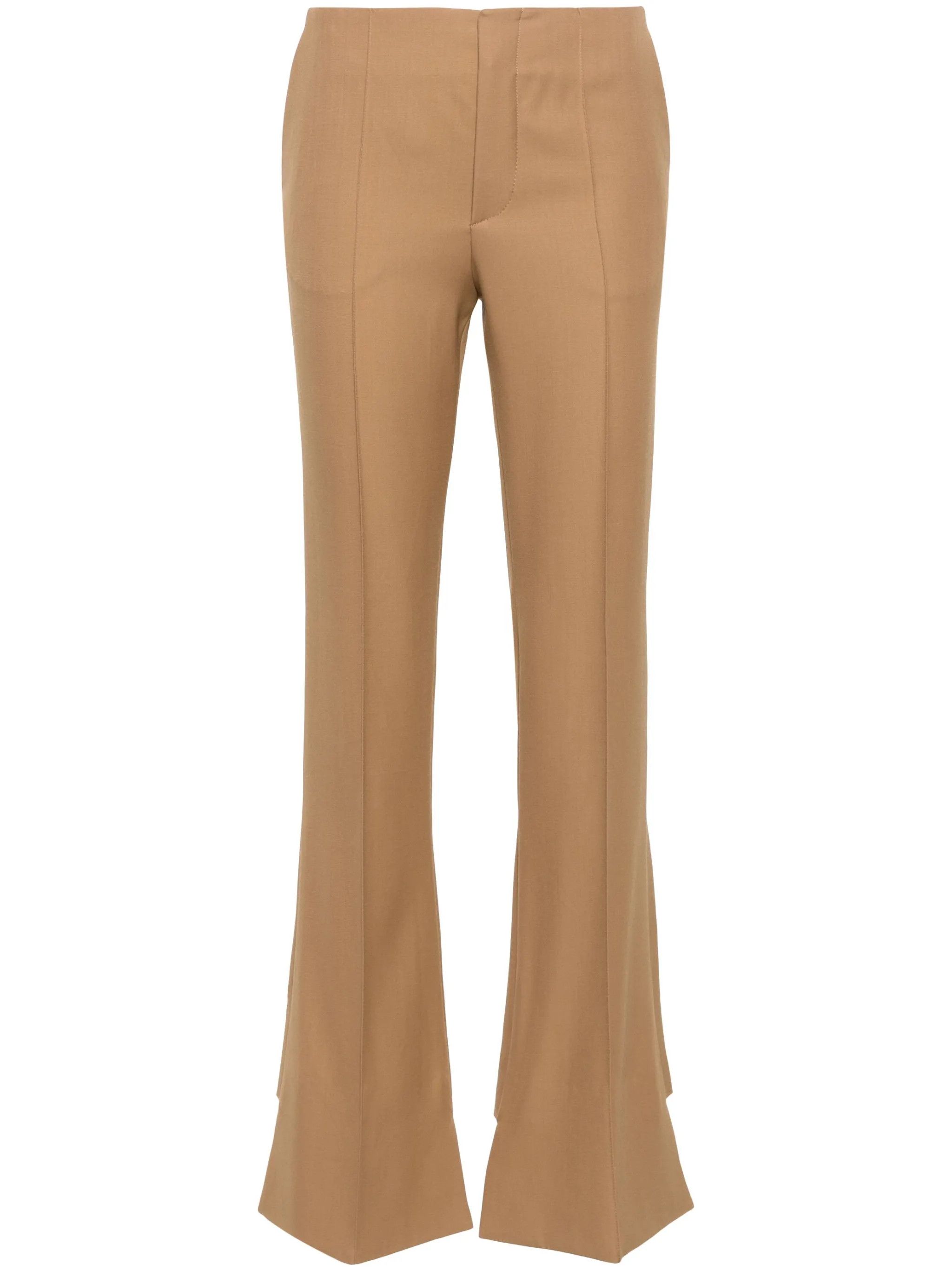 Chloe o1s22i1n0425 Asymmetric Hem Pant in Beige Size 27" / US 4 / IT 40 - 1 Thumbnail