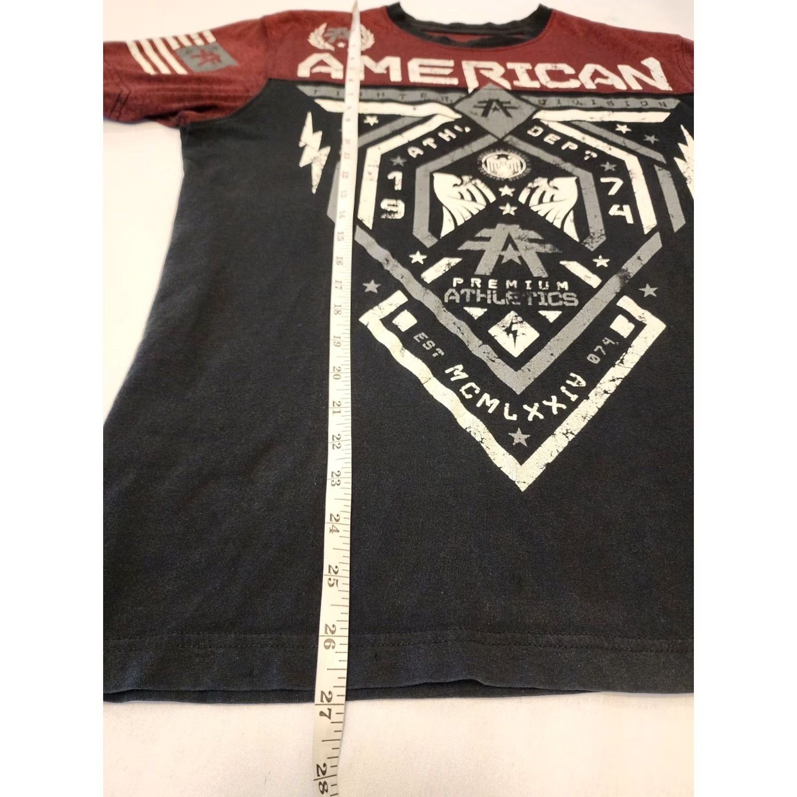 Vintage VINTAGE American Fighter Shirt Mens M Red Men Size Big Logo Double Sided Short Sleeve Size US M / EU 48-50 / 2 - 7 Thumbnail