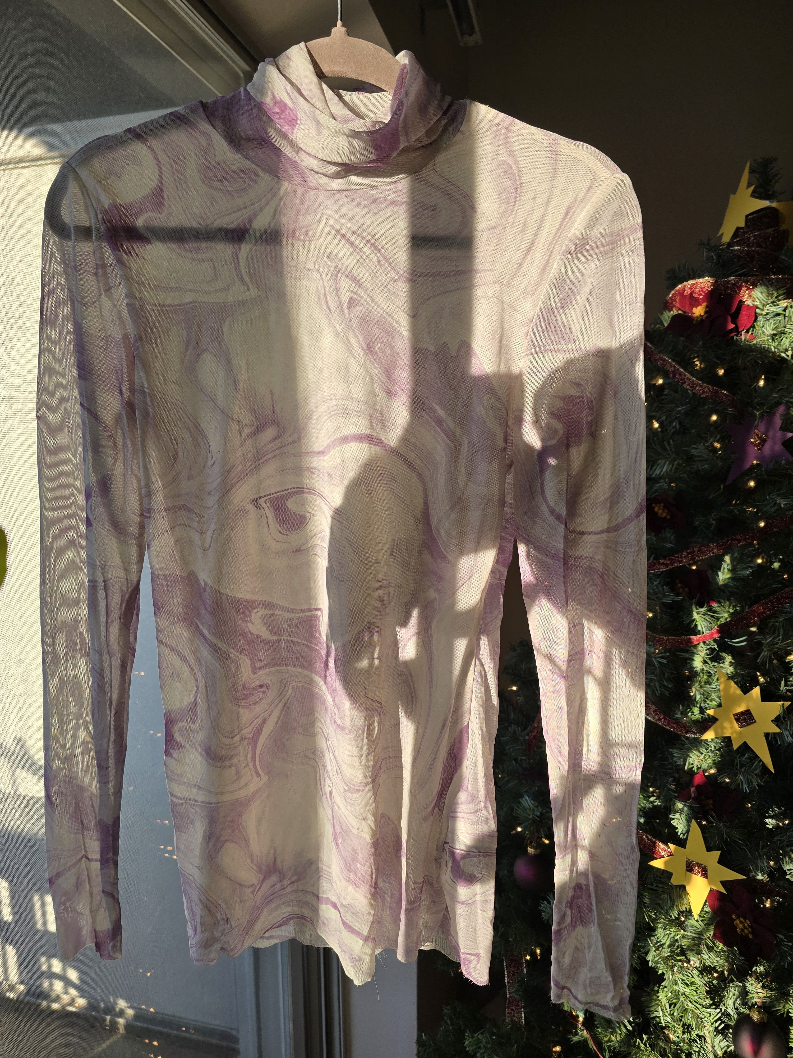 Ganni Sheer Marbled Turtleneck Size M / US 6-8 / IT 42-44 - 1 Thumbnail