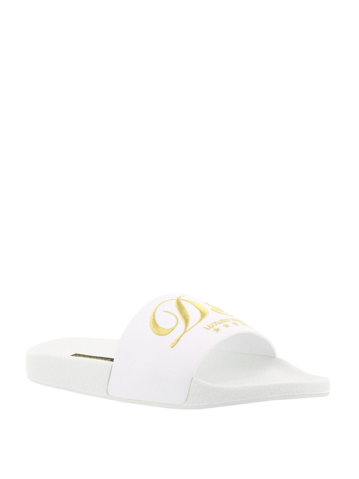 Dolce & Gabbana o1y0125 Embroidered Slippers in White Size US 6 / EU 39 - 2 Thumbnail