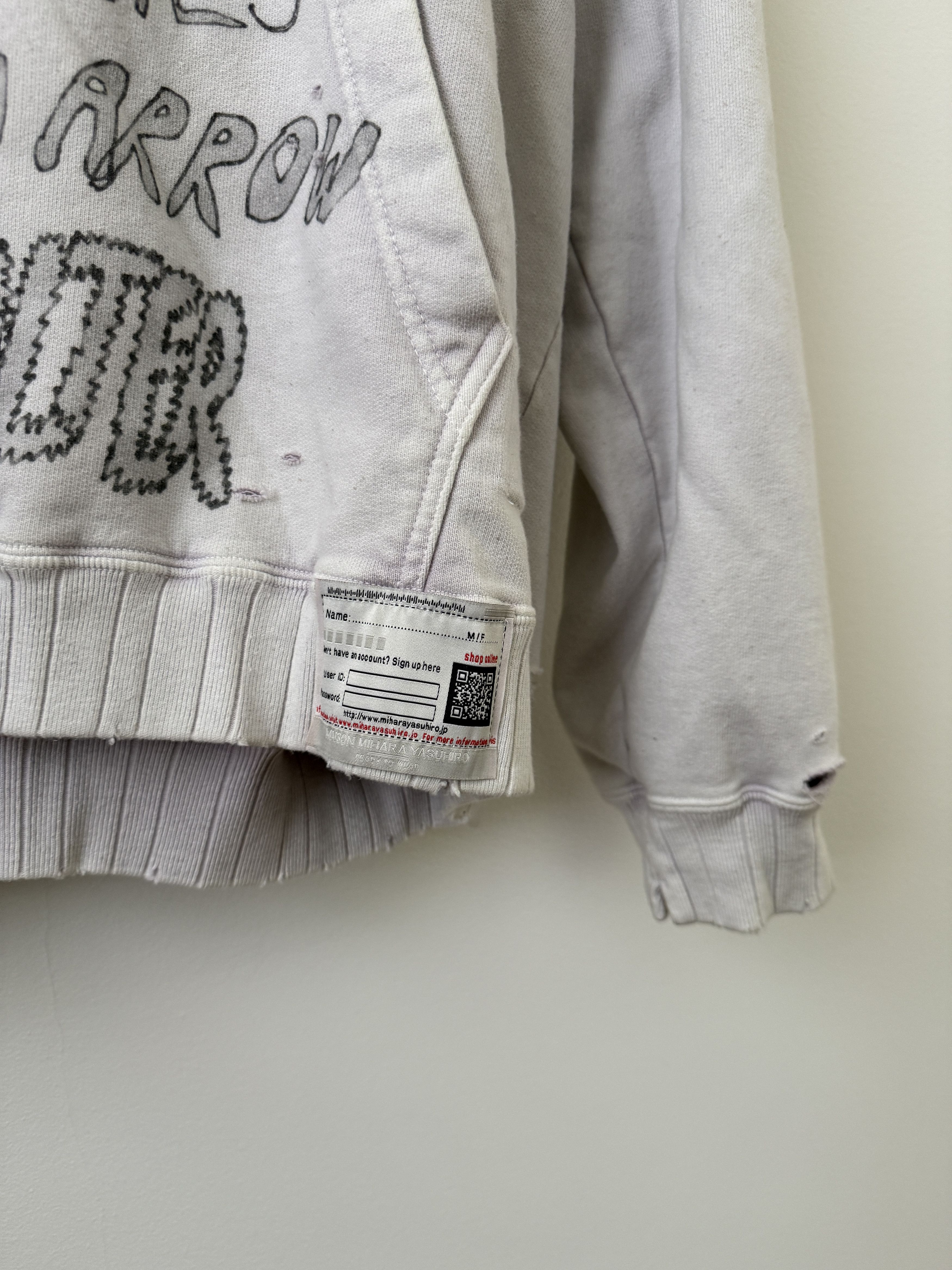 Maison MIHARA YASUHIRO Bleached Distressed Cat Hoodie Size US S / EU 44-46 / 1 - 11 Thumbnail
