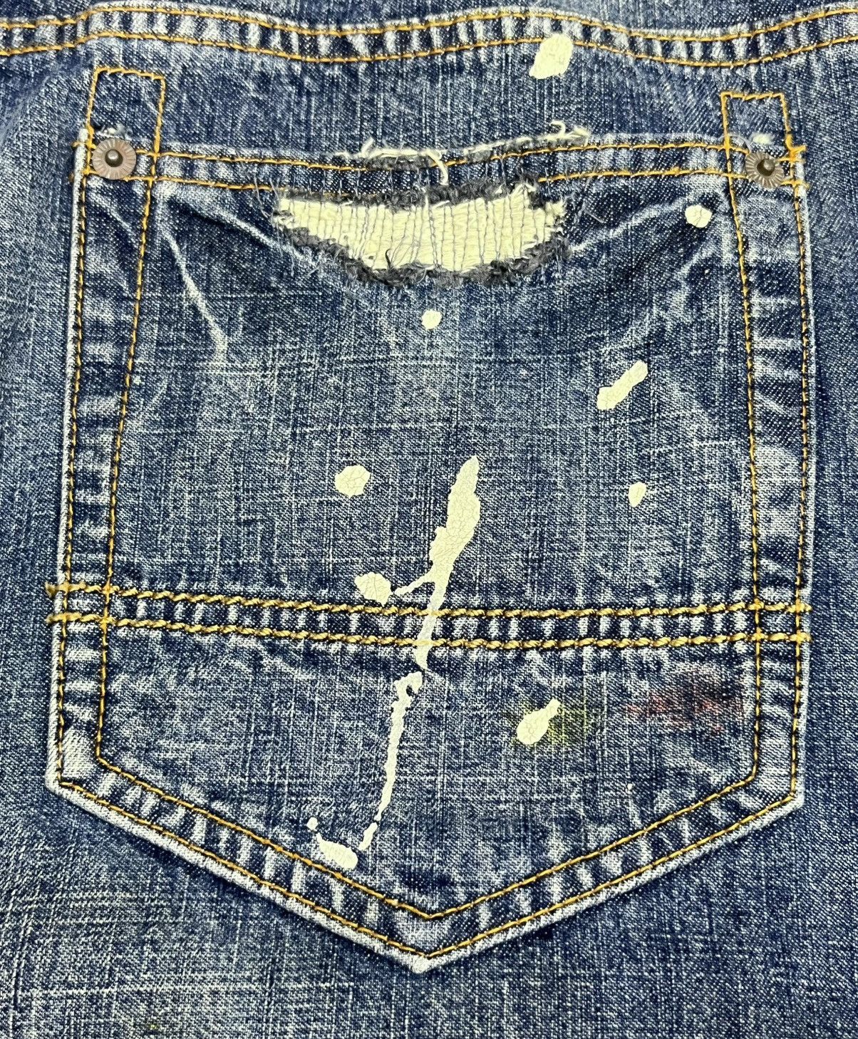 Sugar CUBE SUGAR "Union Made" Distressed Grunge Jeans Size 30" Size US 30 / EU 46 - 7 Thumbnail