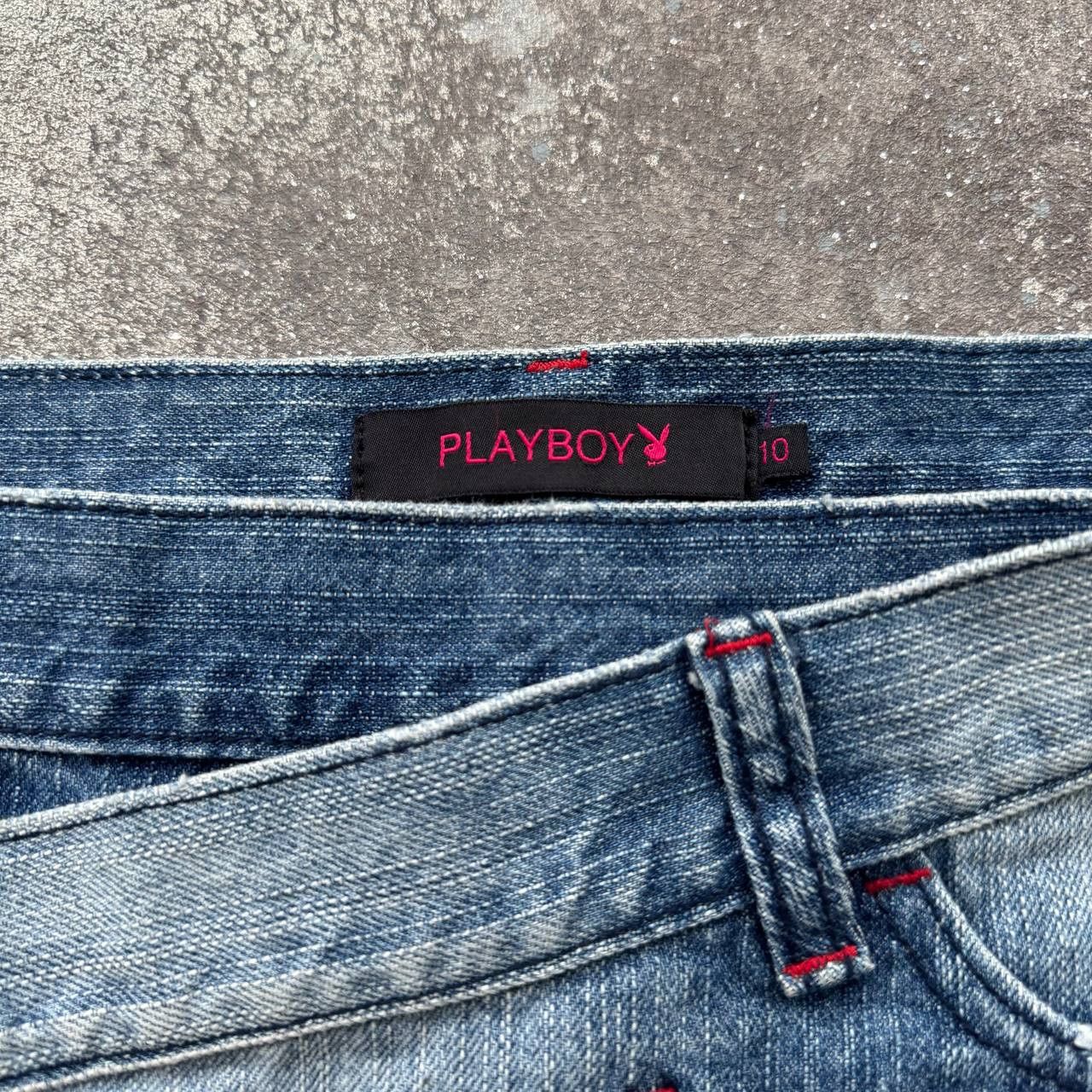 20471120 × Japanese Brand Playboy Vintage Washed Skirt Size 30" / US 8 / IT 44 - 4 Thumbnail
