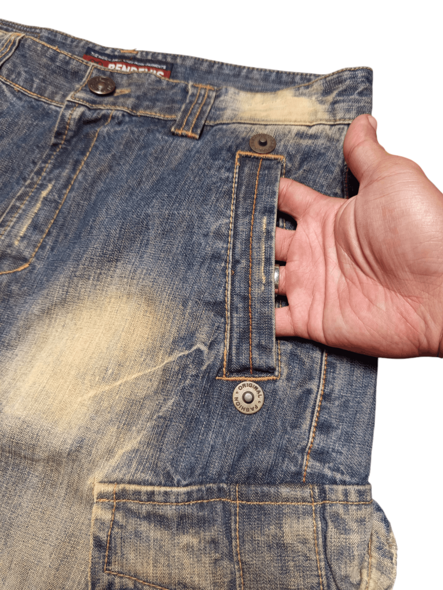 Vintage Rusty Distressed Jean Baggy Grunge Cargo Size US 31 - 12 Thumbnail