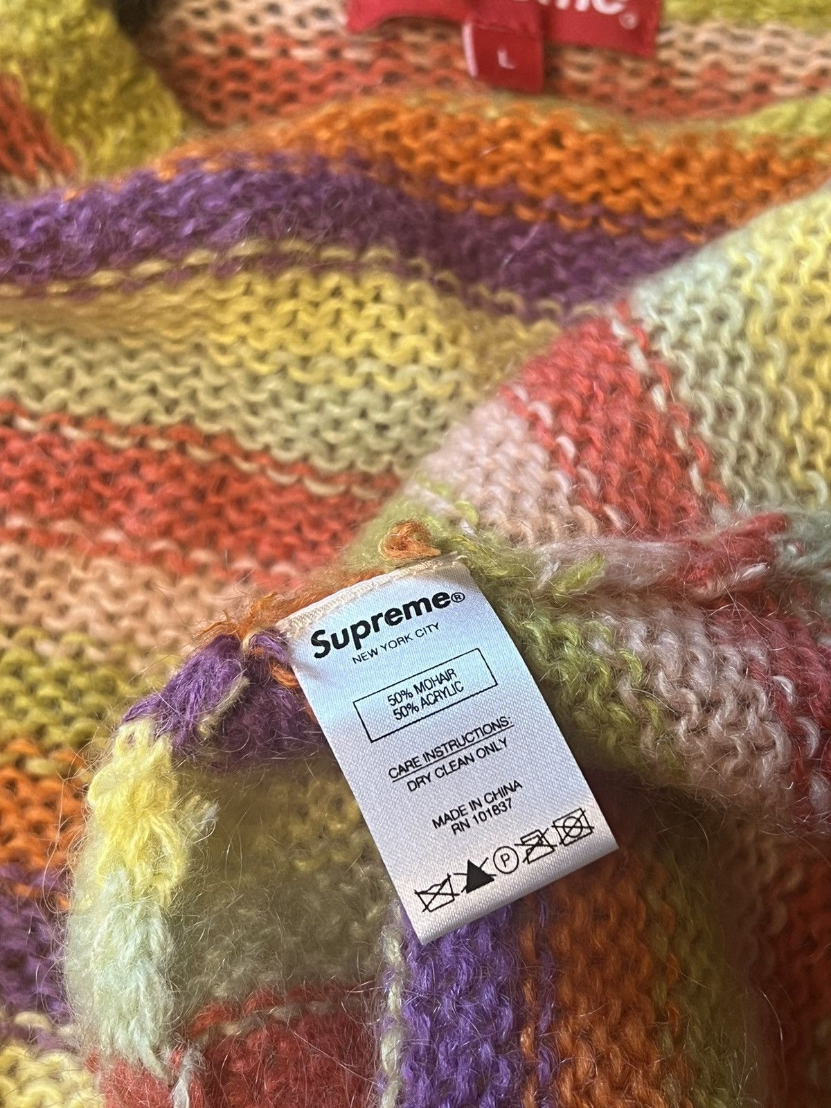 Supreme Supreme Striped Mohair Sweater 'Multi' Size US L / EU 52-54 / 3 - 7 Thumbnail