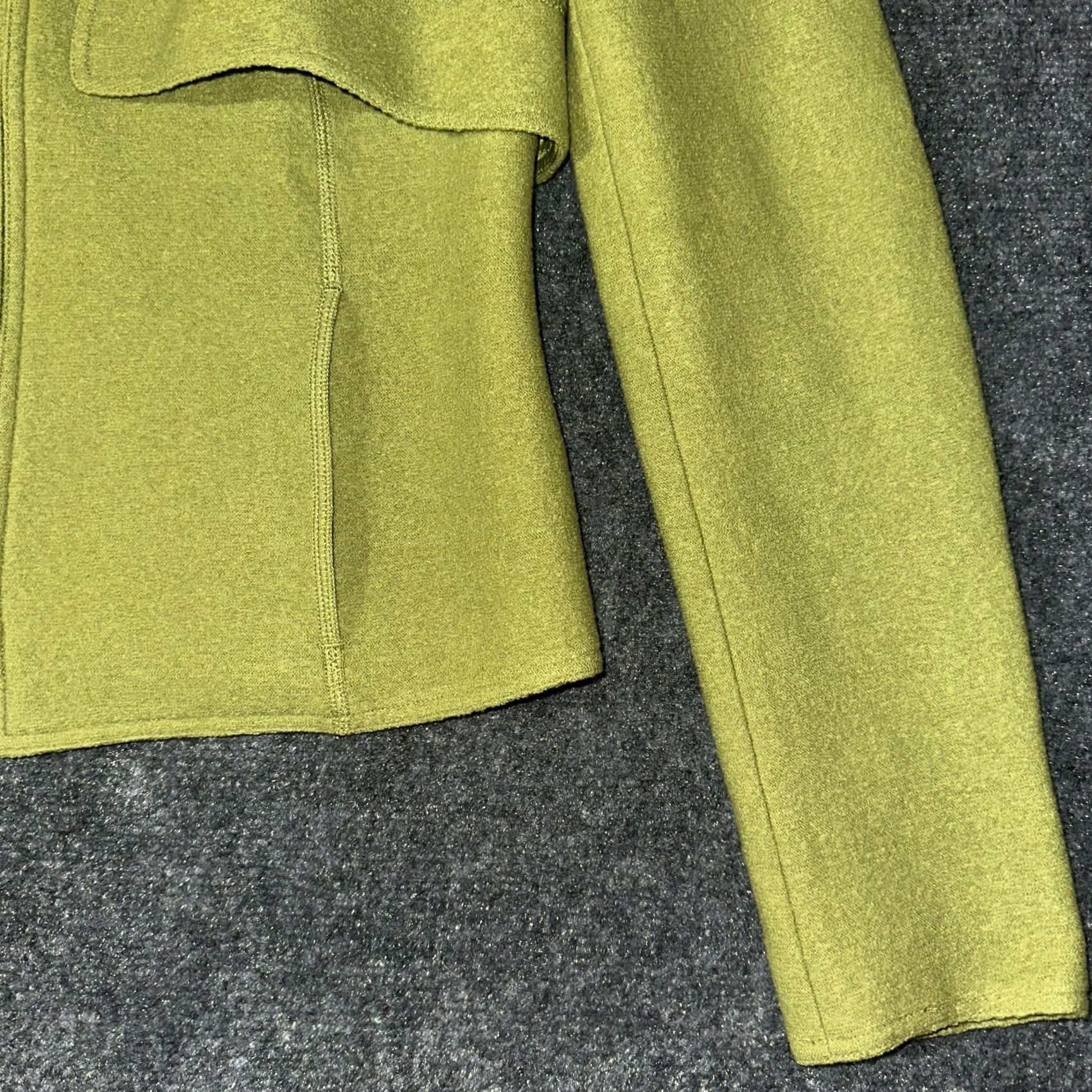 Vintage VINTAGE: No - Per Se Jacket Womens 2 Green Wool Pockets Full Zip Mock Neck Collar Shirt Jacket Womens 2 Green Wool Pockets Full Zip Mock Neck Collar Size XS / US 0-2 / IT 36-38 - 3 Thumbnail