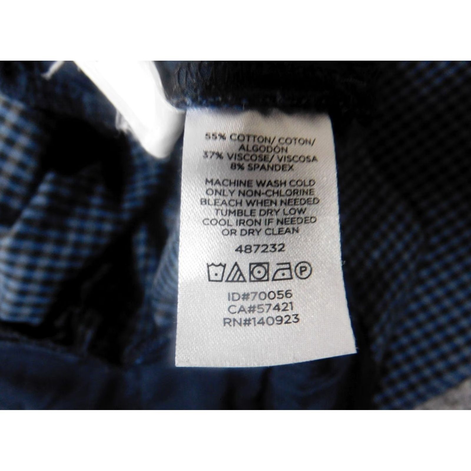Ann Taylor VINTAGE? Loft Womens Pants 6 Blue Marisa Straight Plaid Chino Stretch Casual Regular Size 28" / US 6 / IT 42 - 5 Thumbnail