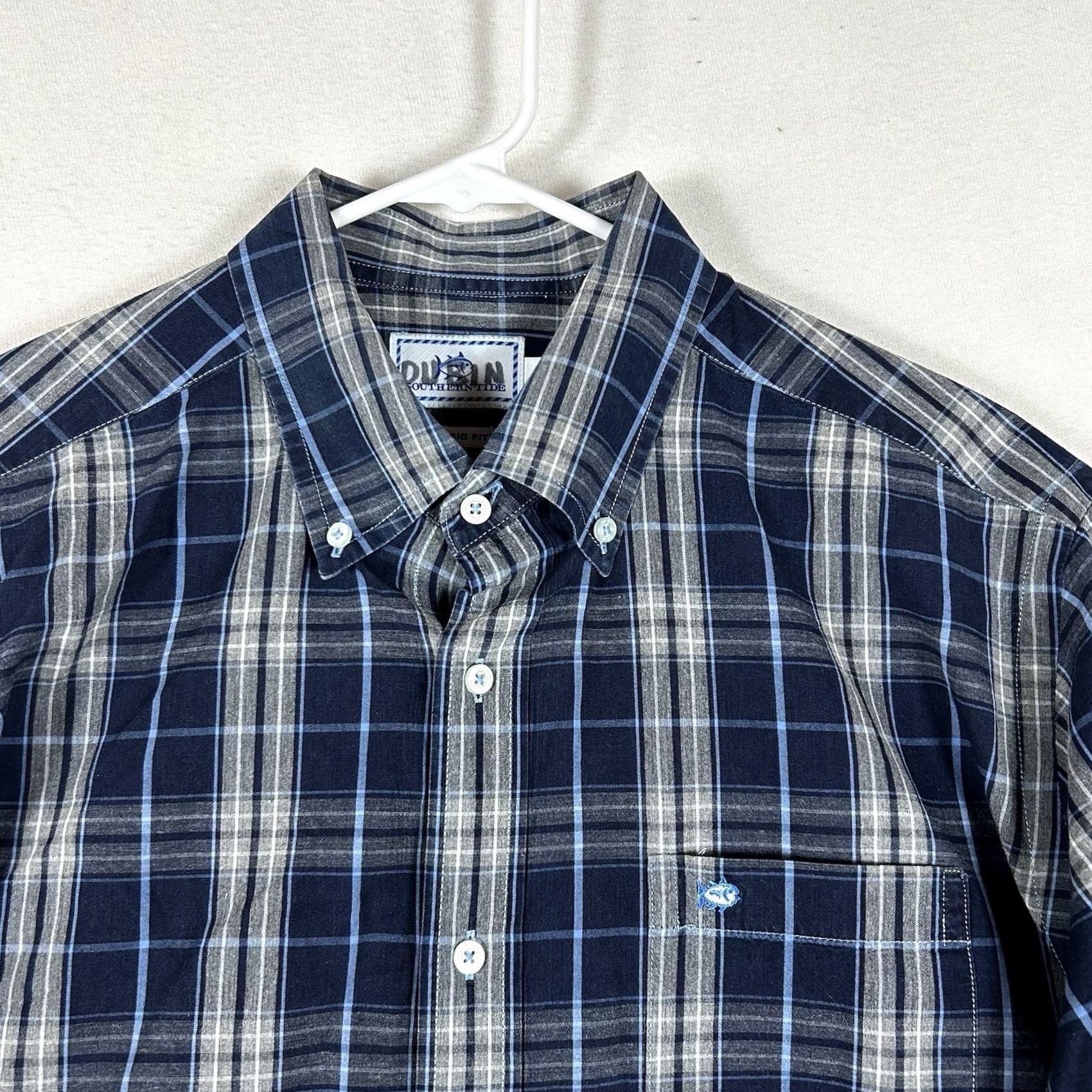 Southern Tide Southern Tide Blue Plaid Long Sleeve Button-Up Shirt Mens Large Size US L / EU 52-54 / 3 - 2 Thumbnail