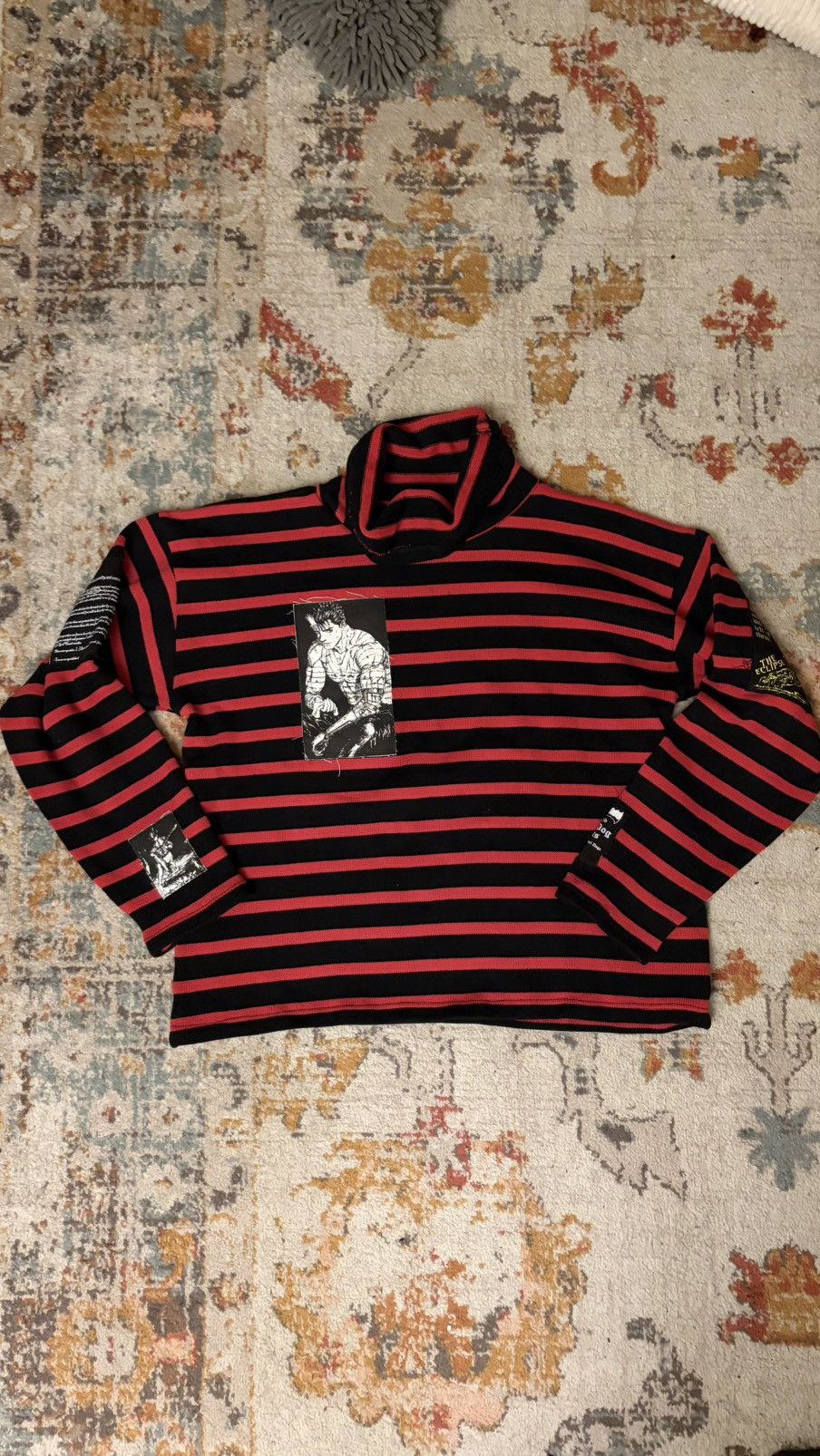 Rough Simmons Rough Simmons Berserk Striped Turtleneck Sweater M Size US M / EU 48-50 / 2 - 2 Thumbnail