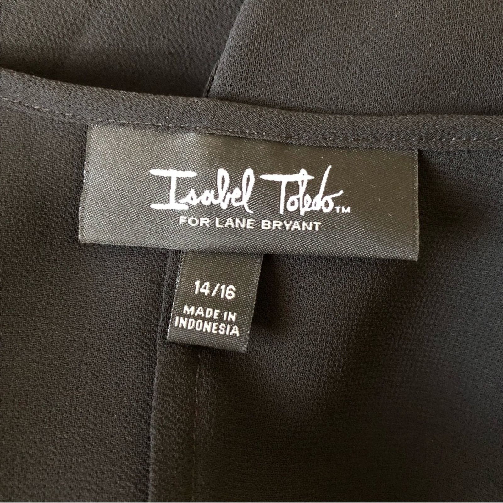 Other Isabel Toledo black sheer sequin hi low top 14/16 Size XL / US 12-14 / IT 48-50 - 5 Thumbnail