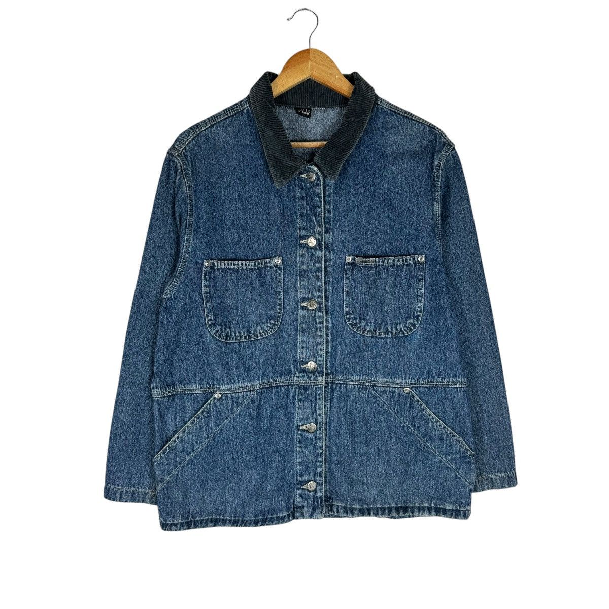 Lee × Vintage ⚡️LEE RIVETED DENIM WORKWEAR JACKET Size M / US 6-8 / IT 42-44 - 1 Thumbnail