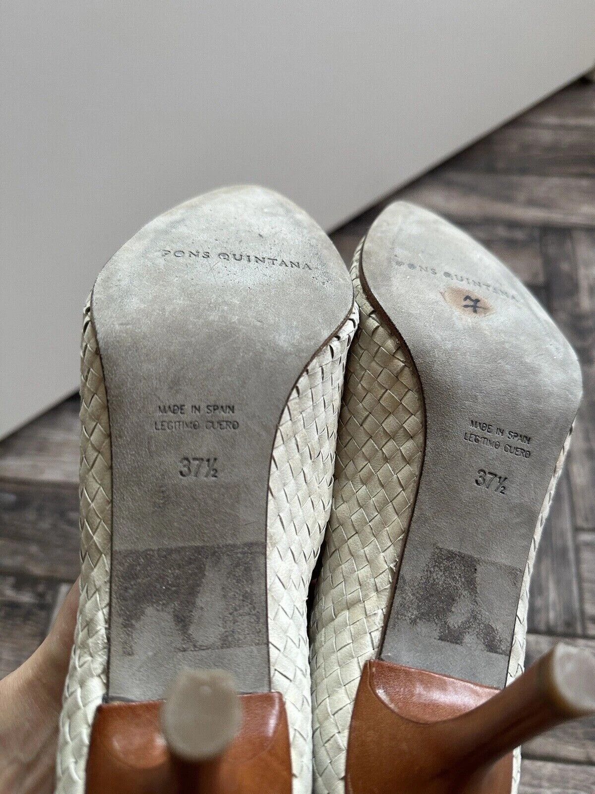 Pons Quintana Pons Quintana Summer Braided Heels Leather Shoes Size US 7.5 / IT 37.5 - 9 Thumbnail