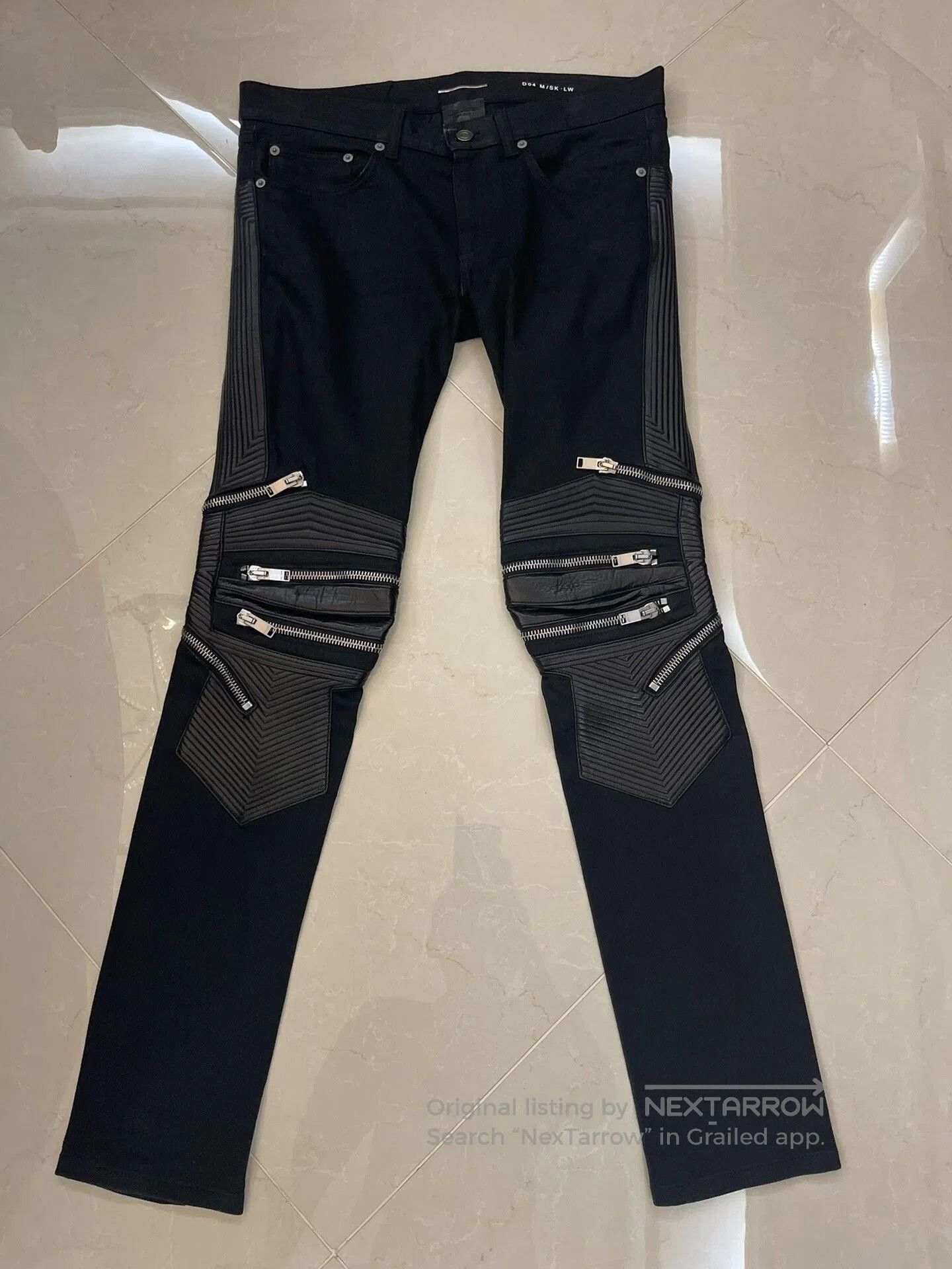 Saint Laurent Paris Saint Laurent Black Leather Motorcycle Pants. Size US 31 - 1 Thumbnail