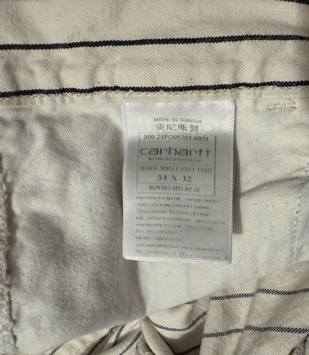 Carhartt Wip Carhartt WIP – Trade Single Knee Pant Wax/Black Rinsed Size US 34 / EU 50 - 4 Thumbnail