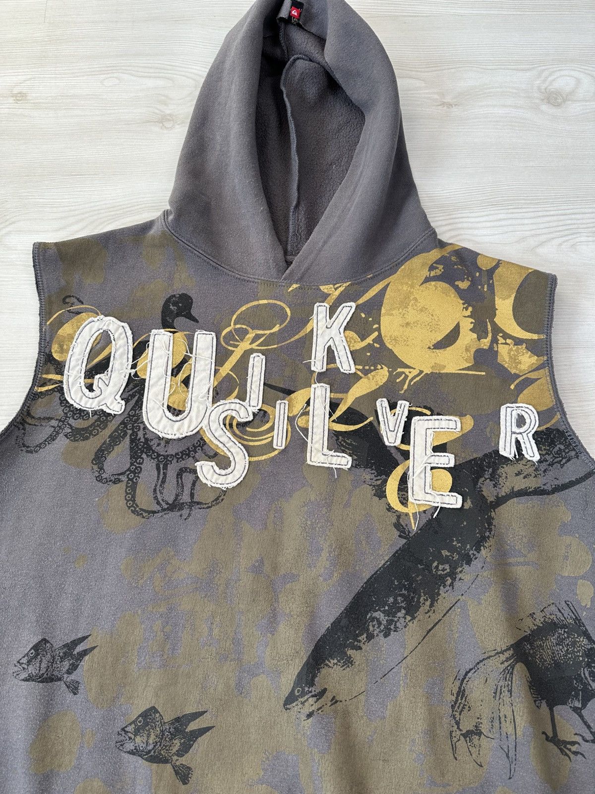 Quicksilver Y2k Vintage Quicksilver Hooded Vest Oversized Size US M / EU 48-50 / 2 - 3 Thumbnail