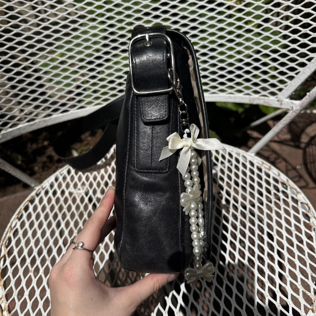 Coach Vintage Coach Black Leather Crossbody with Flap Size ONE SIZE - 4 Thumbnail