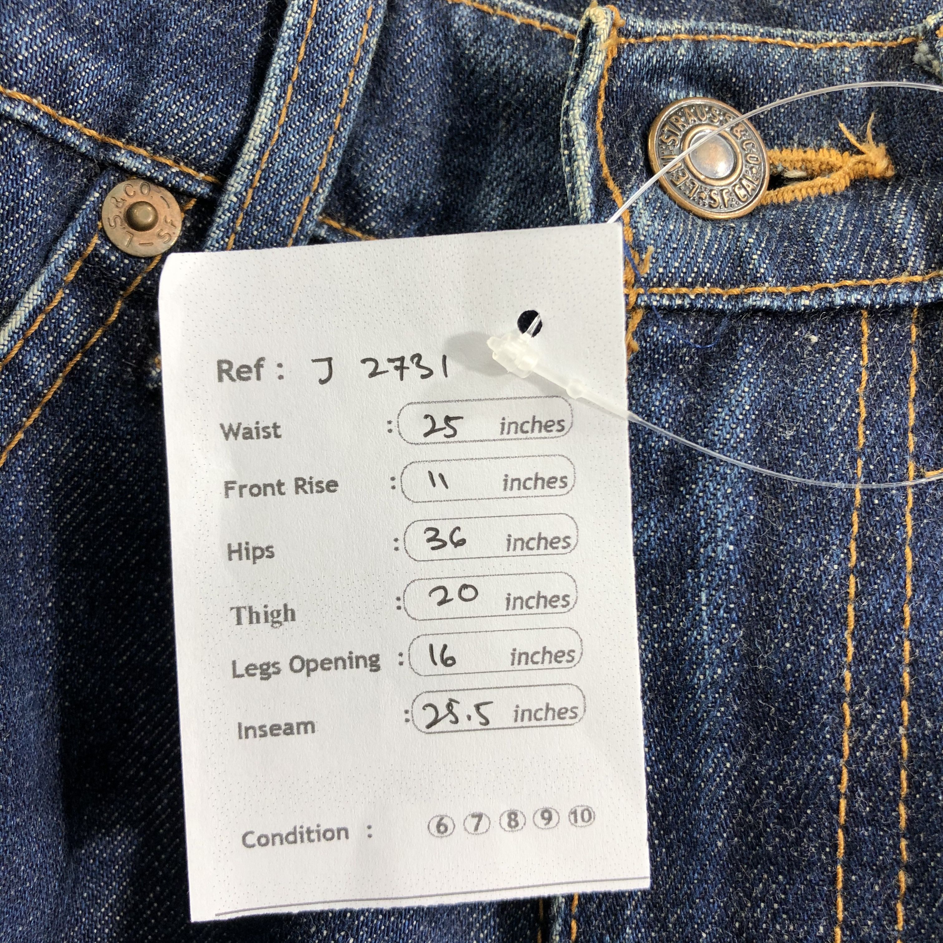 Levi's Vintage Blue Wash Levis 519 Jeans-J2731 Size 25" / US 0 / IT 36 - 12 Thumbnail