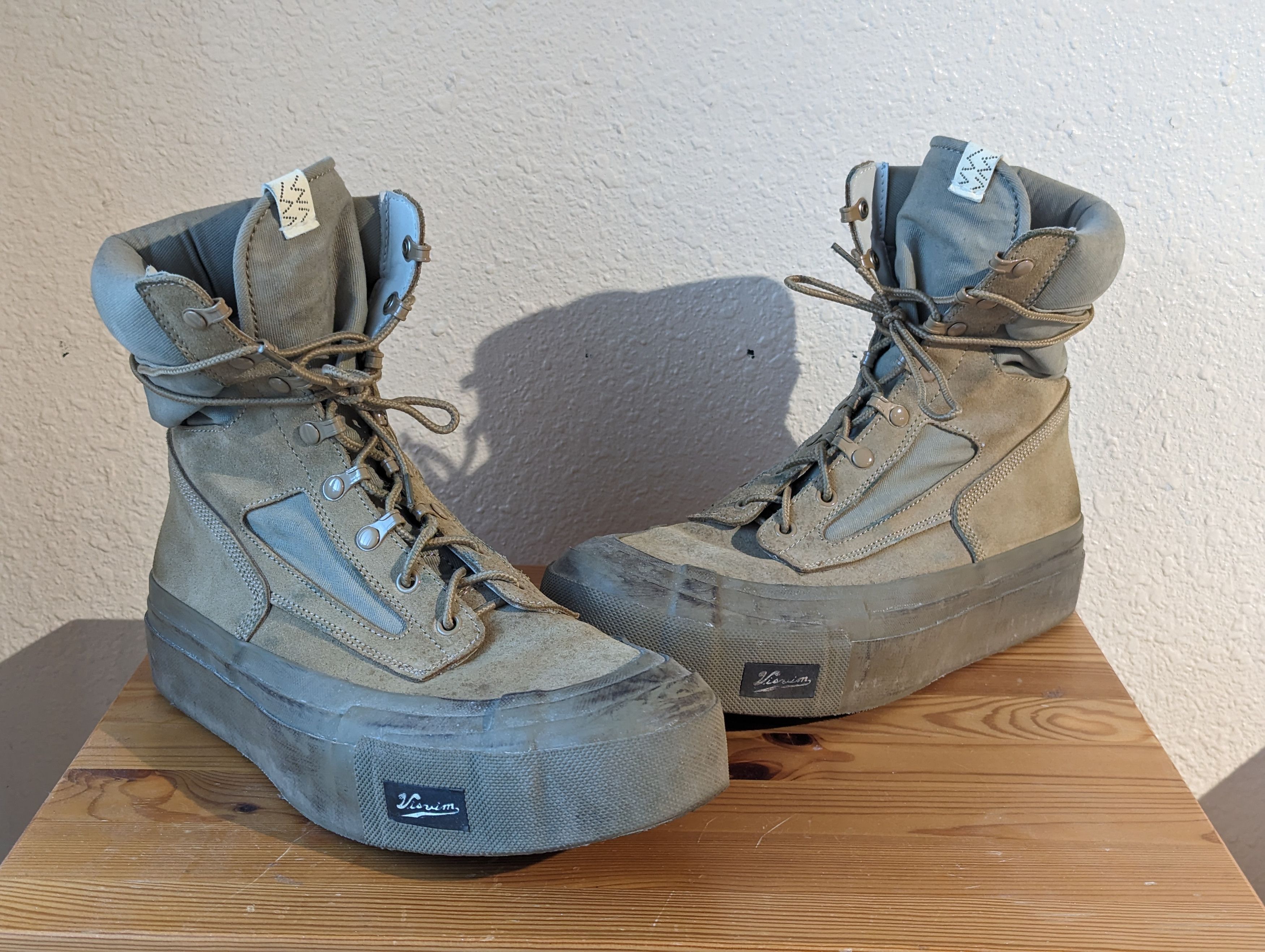 image of Visvim Tesota 91 Folk Shoes in Beige, Men's (Size 12)