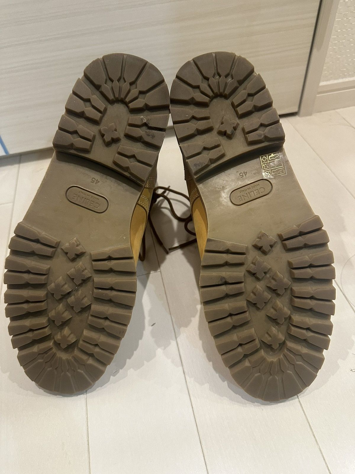 Celine CELINE 21AW KURT 01 High Lace-Up Boots 45 Wheat Nubuck Size US 11.5 / EU 44-45 - 8 Thumbnail