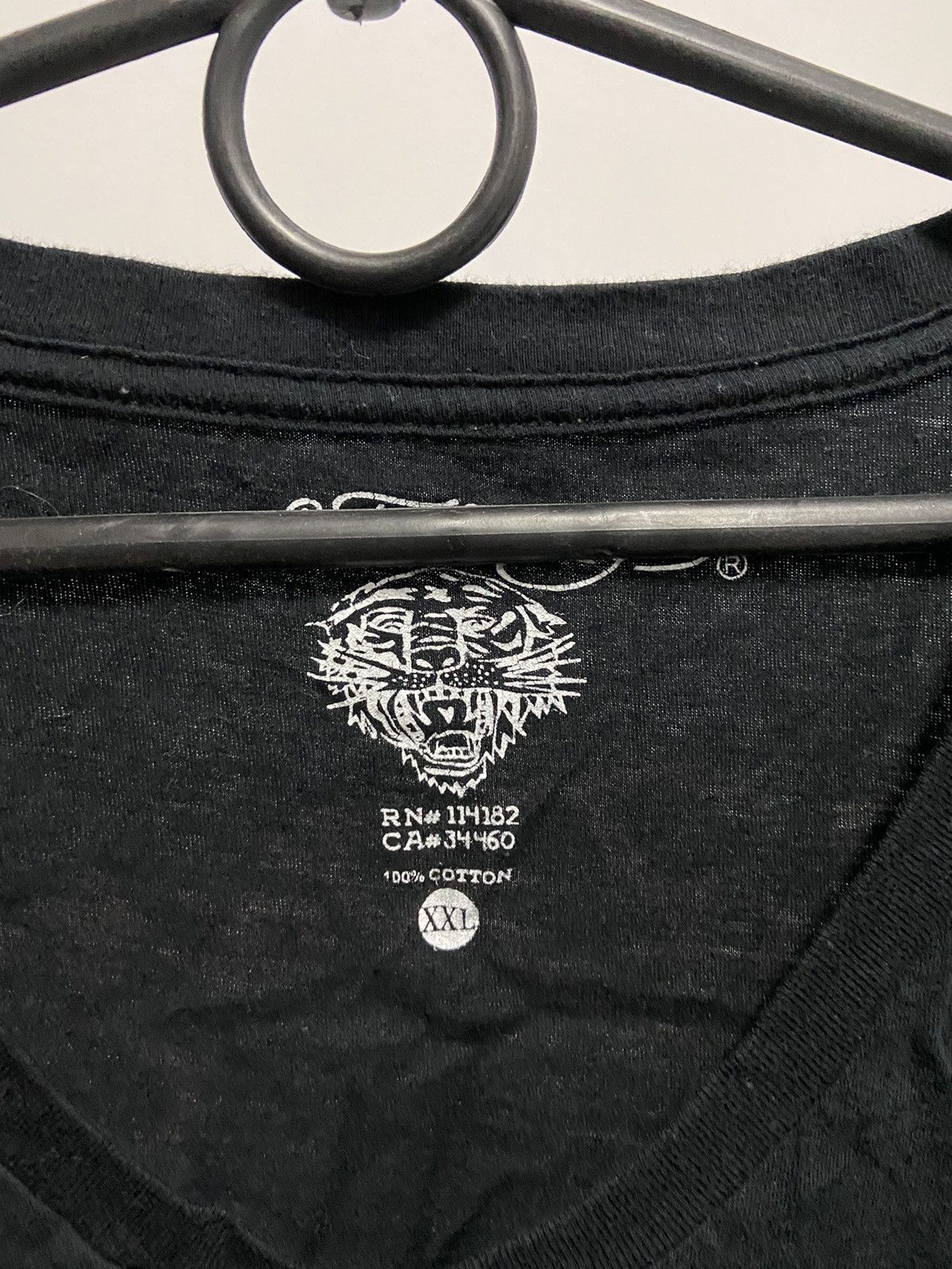 Ed Hardy × Vintage Ed Hardy T Shirt Vintage Big Logo Tattoo skull 💀 Size US XXL / EU 58 / 5 - 4 Thumbnail