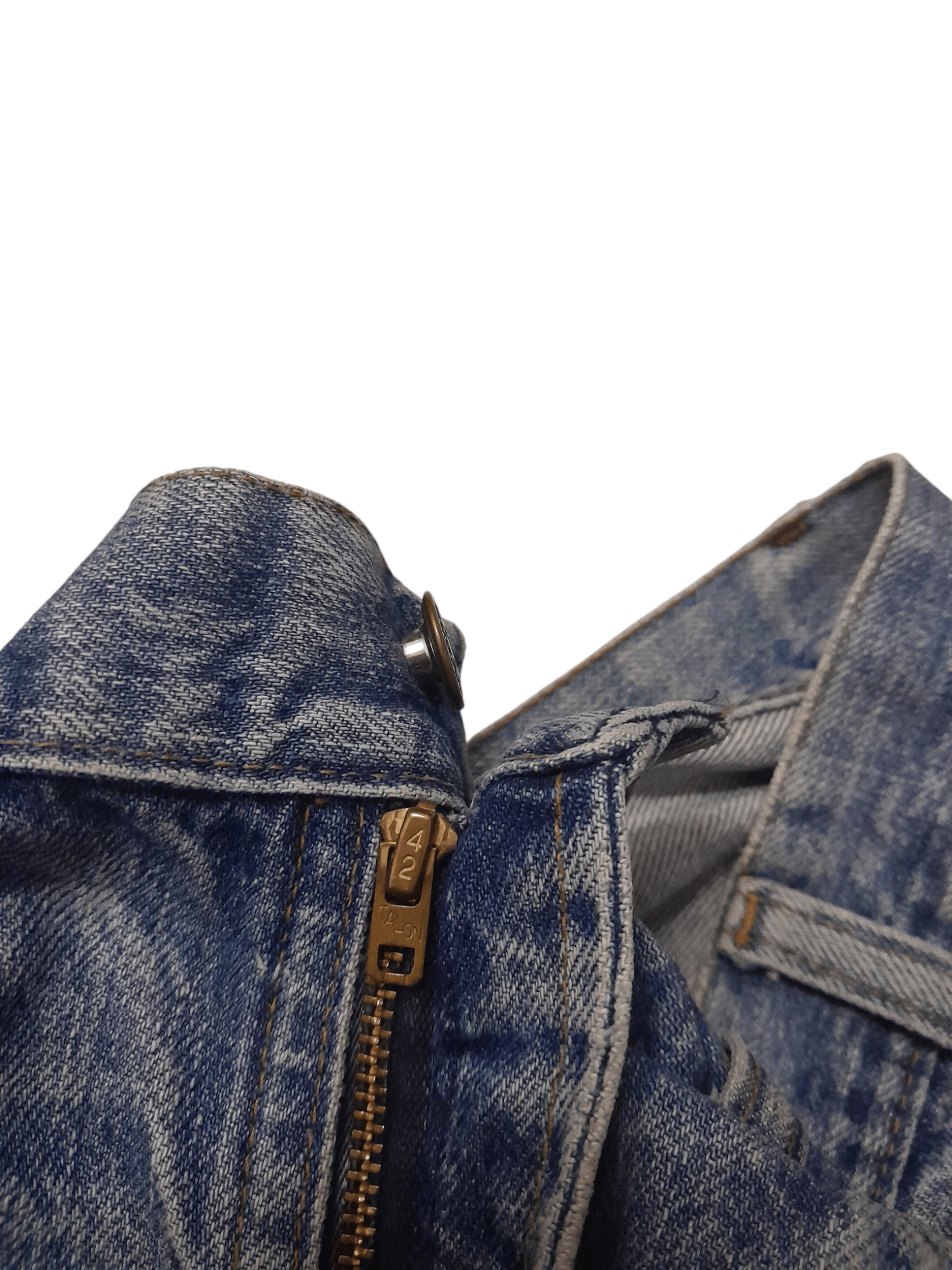 Vintage 70s Pocket Plain Denim Talon 42 Super FLARE Denim (F358) W33 Size US 33 - 7 Thumbnail