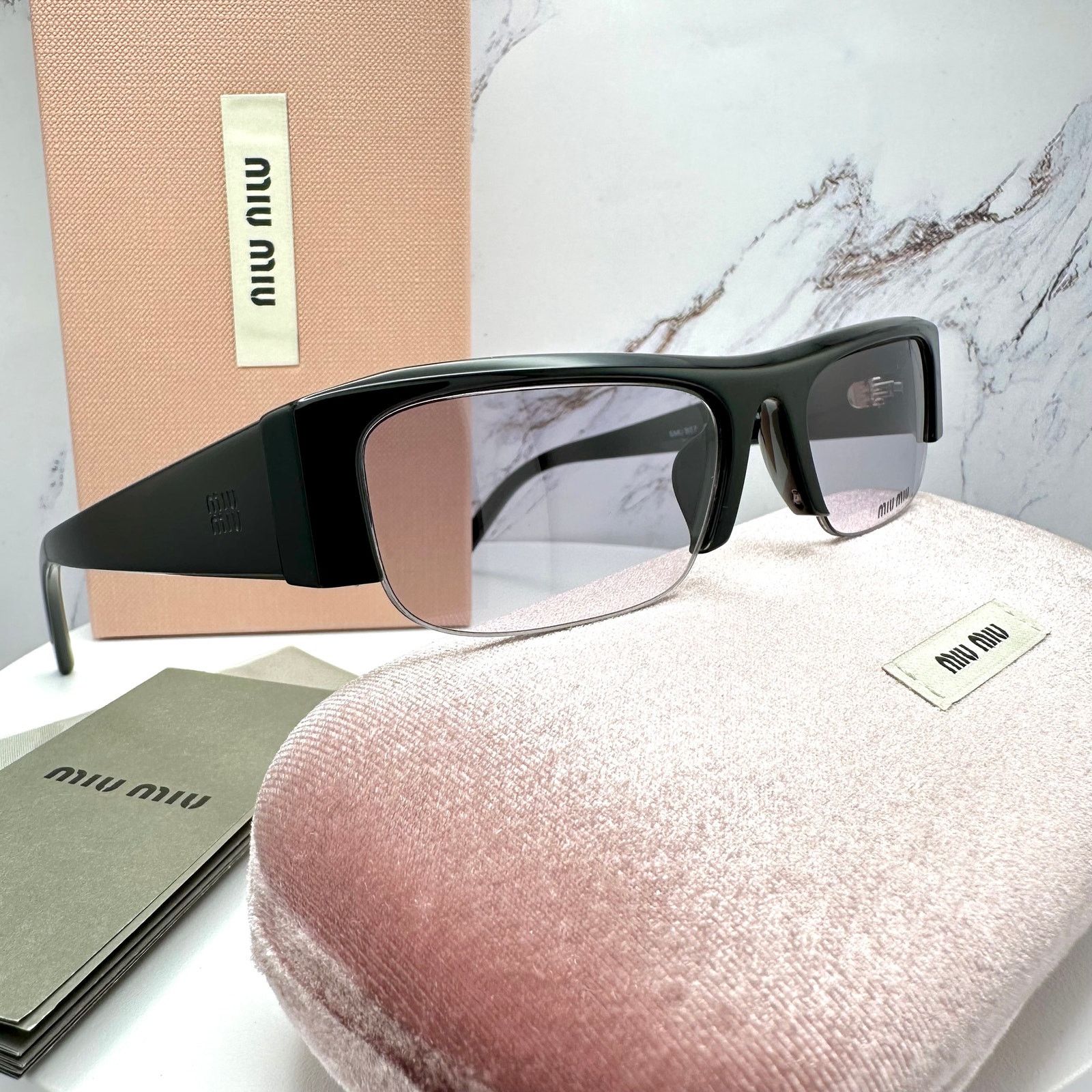 Miu Miu New MIU MIU Vedette Sunglasses Seen on Kylie Jenner MU B07S Size ONE SIZE - 3 Thumbnail