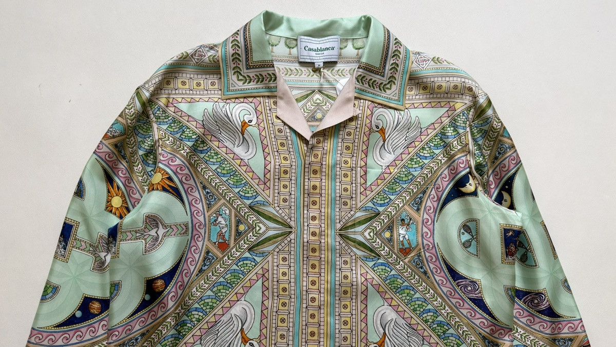 Casablanca ‘Le Labyrinthe’ Patterned Pastel Silk Shirt Size US M / EU 48-50 / 2 - 4 Thumbnail