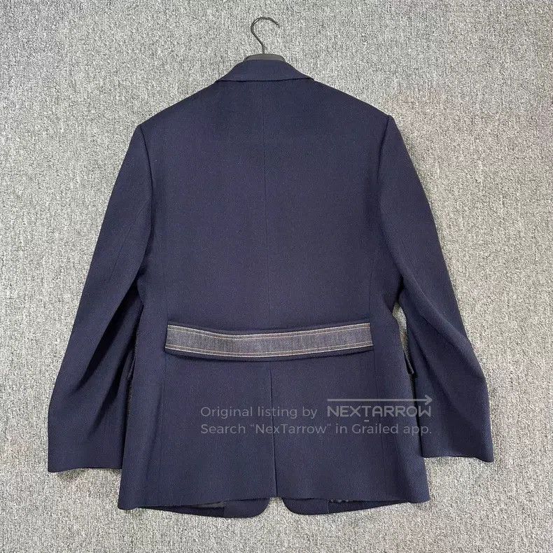 Dior Dior Dark night blue camel hair back decoration suit Size 50R - 3 Thumbnail