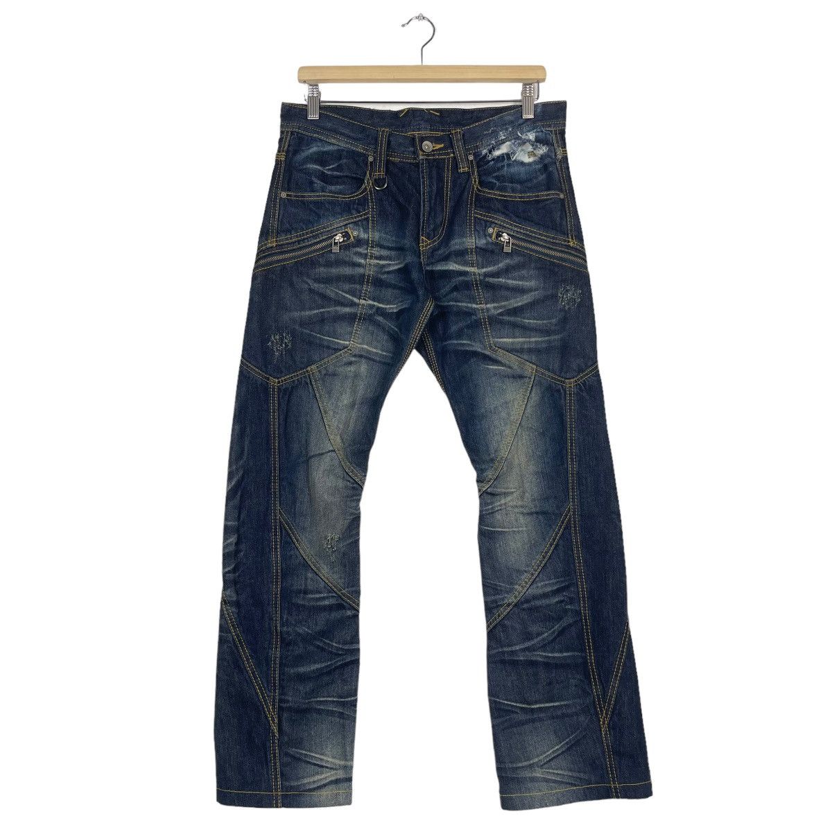 Japanese Brand JAPANASE HIDEAWAY NICOLE RIPPED JEANS FLARE DENIM Size US 32 / EU 48 - 2 Thumbnail