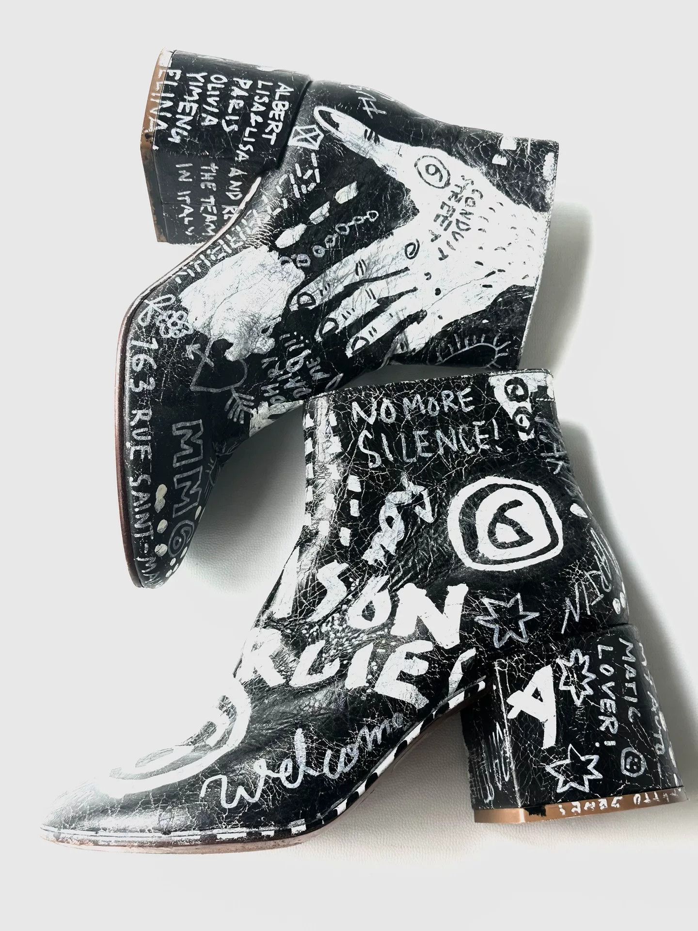 Maison Margiela Maison Margiela Graffiti High-Heel Boots Size US 10 / IT 40 - 1 Thumbnail