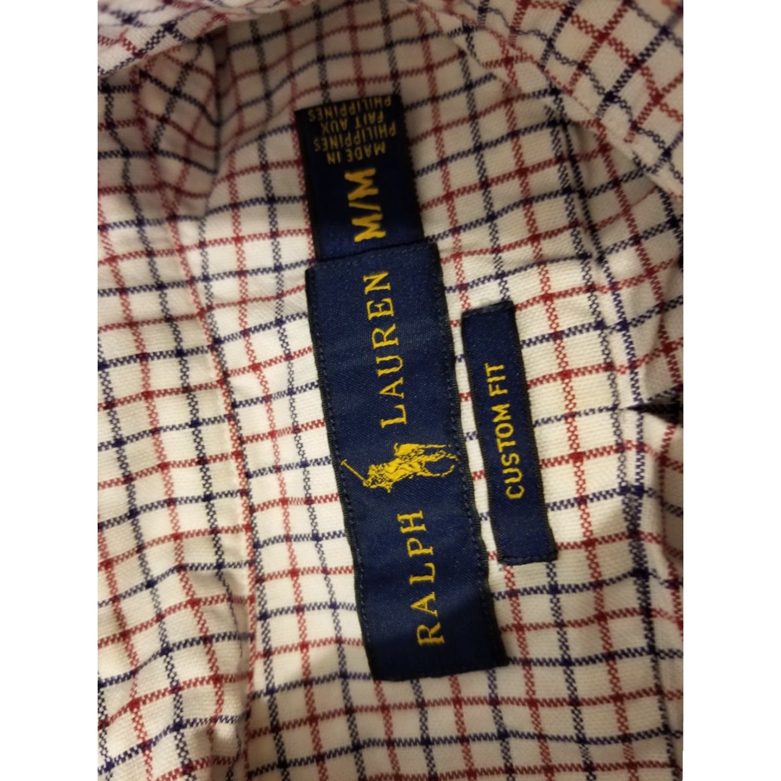 Ralph Lauren VINTAGE Mens Polo Ralph Lauren Dress Shirt M Medium White Button Cotton Size 40R - 3 Thumbnail