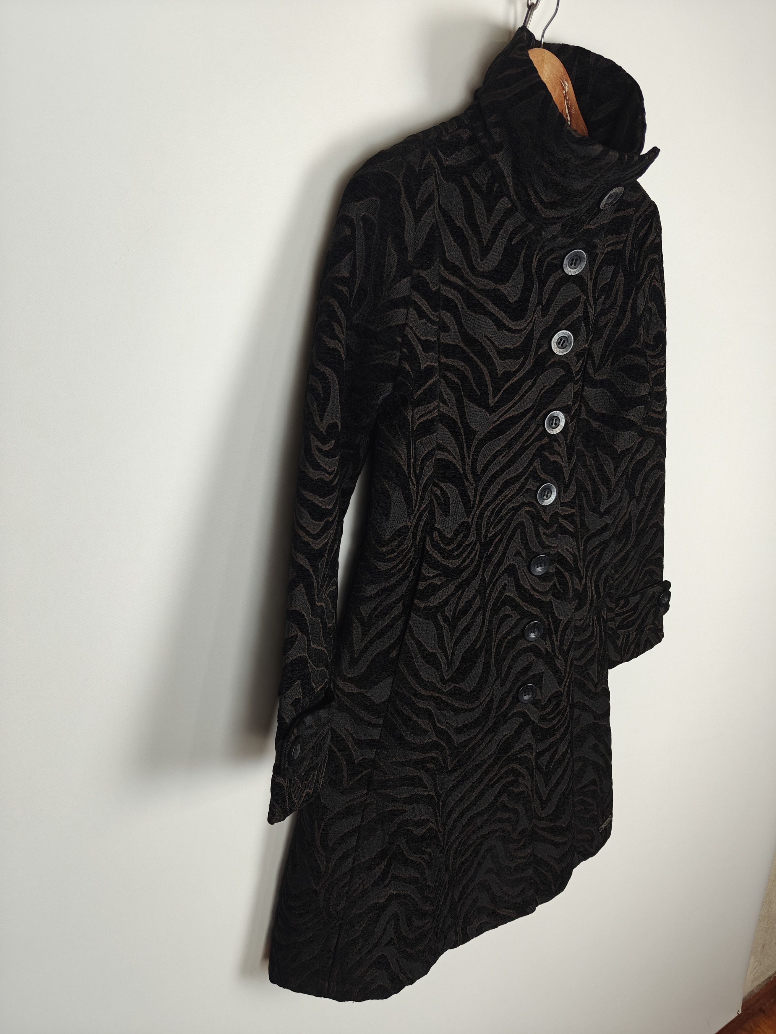 Desigual Desigual Coat Jacket Button Tiger Black size 36 Size S / US 4 / IT 40 - 5 Thumbnail
