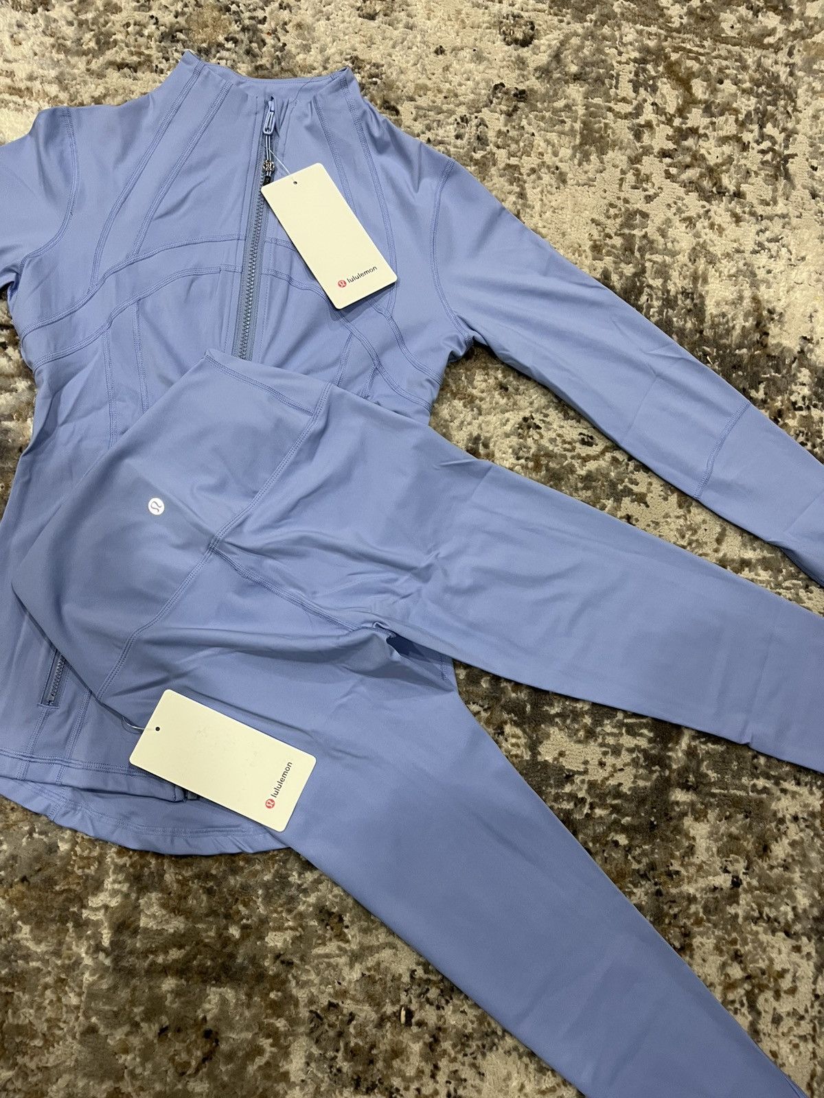 Lululemon Blue lululemon set top and bottom Size S / US 4 / IT 40 - 1 Thumbnail
