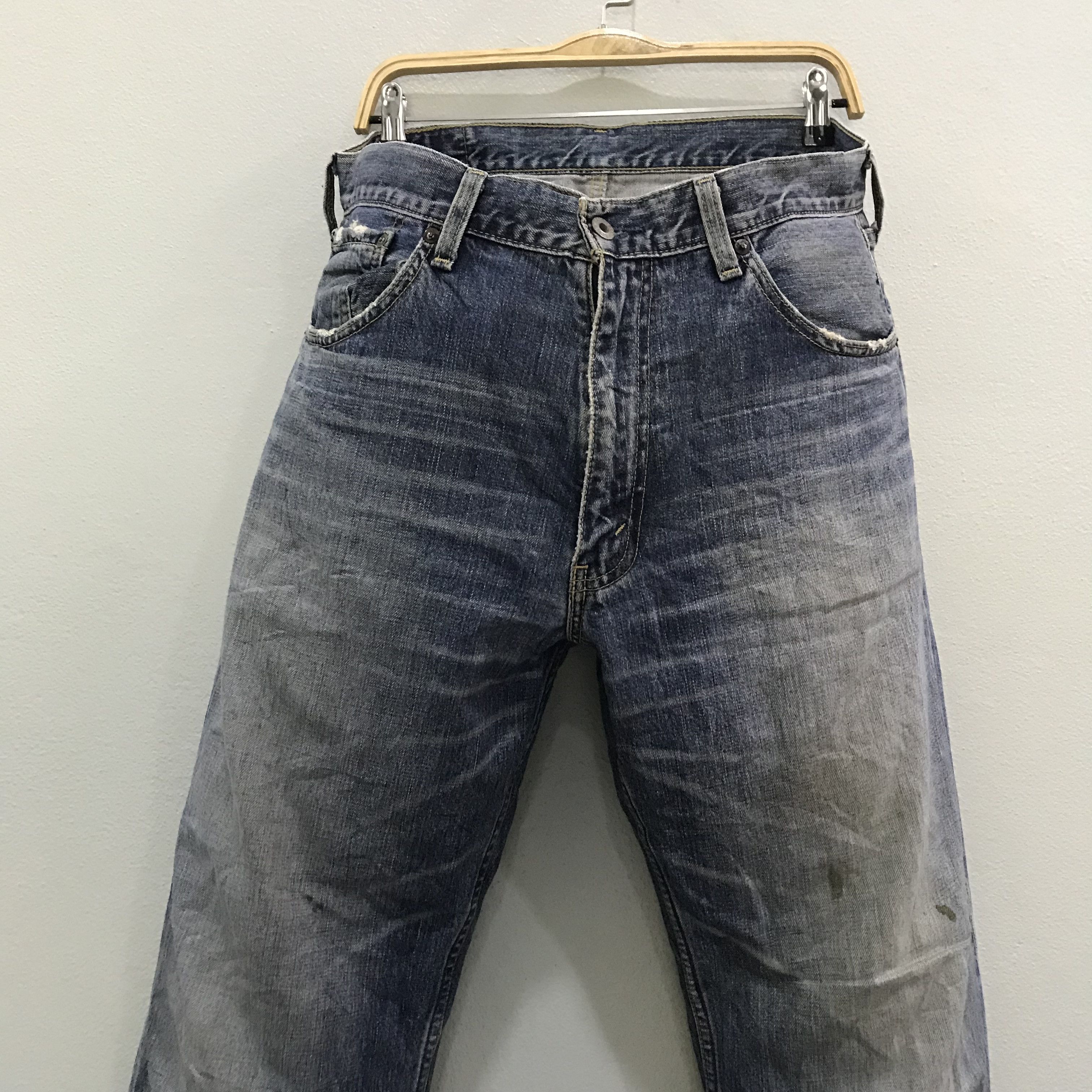 Levi's Vintage Levi’s 503 Jeans Distressed Blue Faded Straight Leg Size US 36 / EU 52 - 3 Thumbnail
