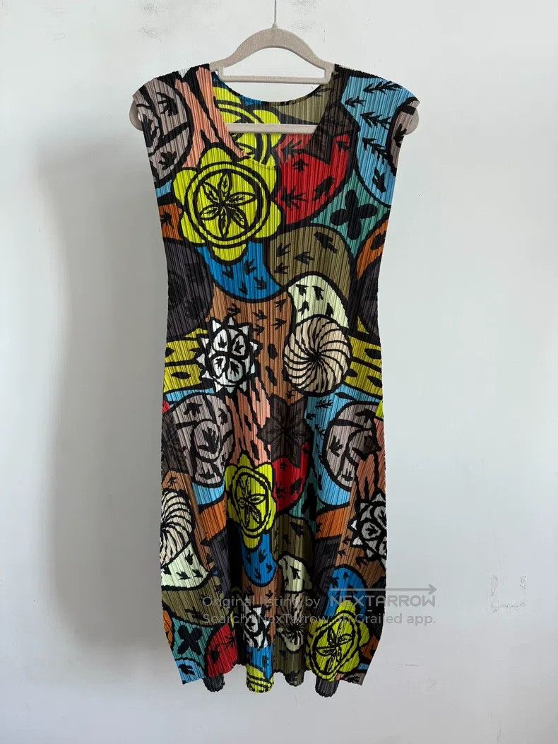 Issey Miyake Issey Miyake Color Block Dress Size L / US 10 / IT 46 - 1 Thumbnail