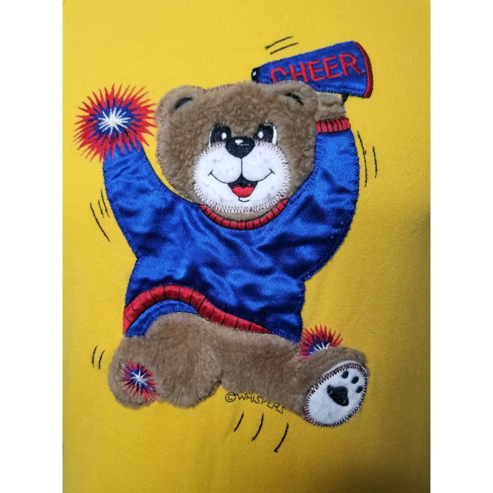 Vintage VINTAGE Whispers Yellow Cheer Bear Crewneck Sweatshirt Women M, 3/4 Sleeve, USA Theme, Embroidered Bear, Cotton, Crew Neck, Regular Fit - Mens/Womens Size M / US 6-8 / IT 42-44 - 2 Thumbnail